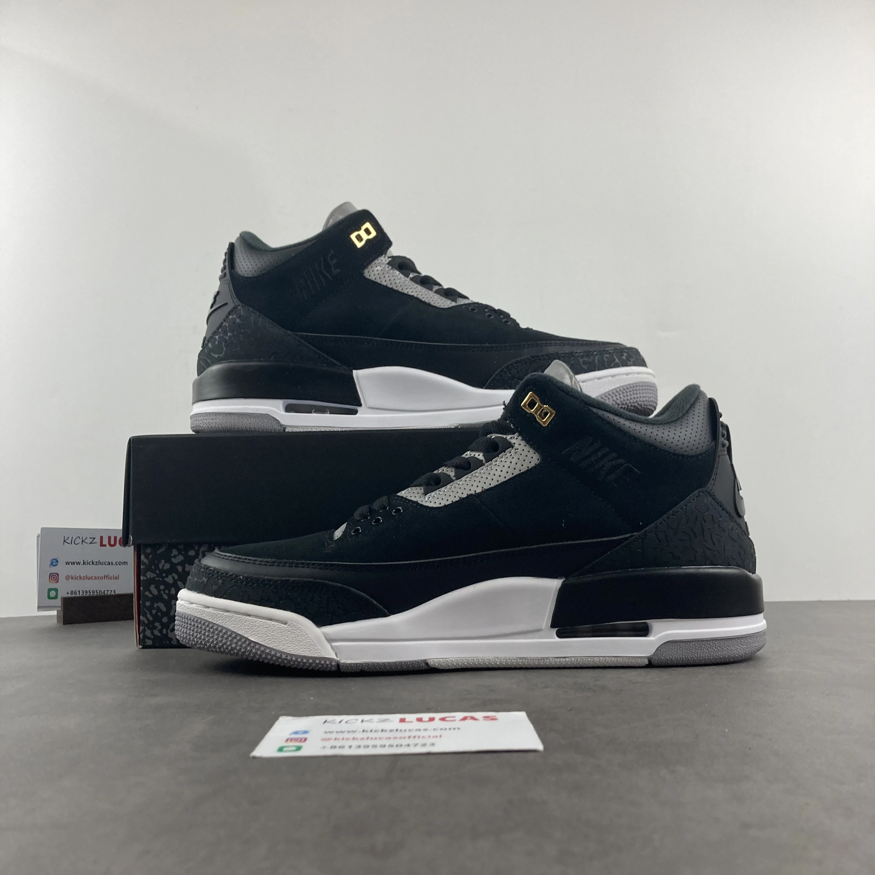 Supportive Air Jordan 3 Retro Tinker Black Cement Gold CK4348- 1886