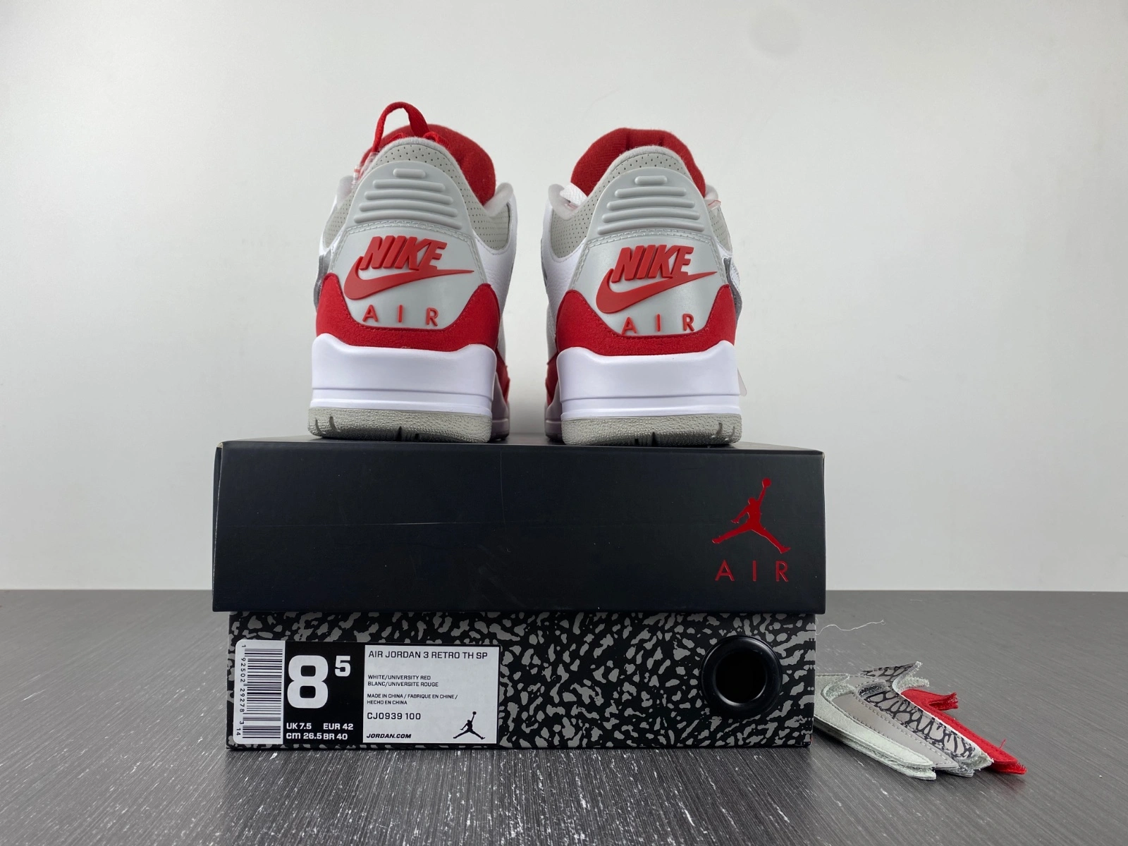 Unique Air Jordan 3 Retro Tinker White University Red CJ0939- 1849