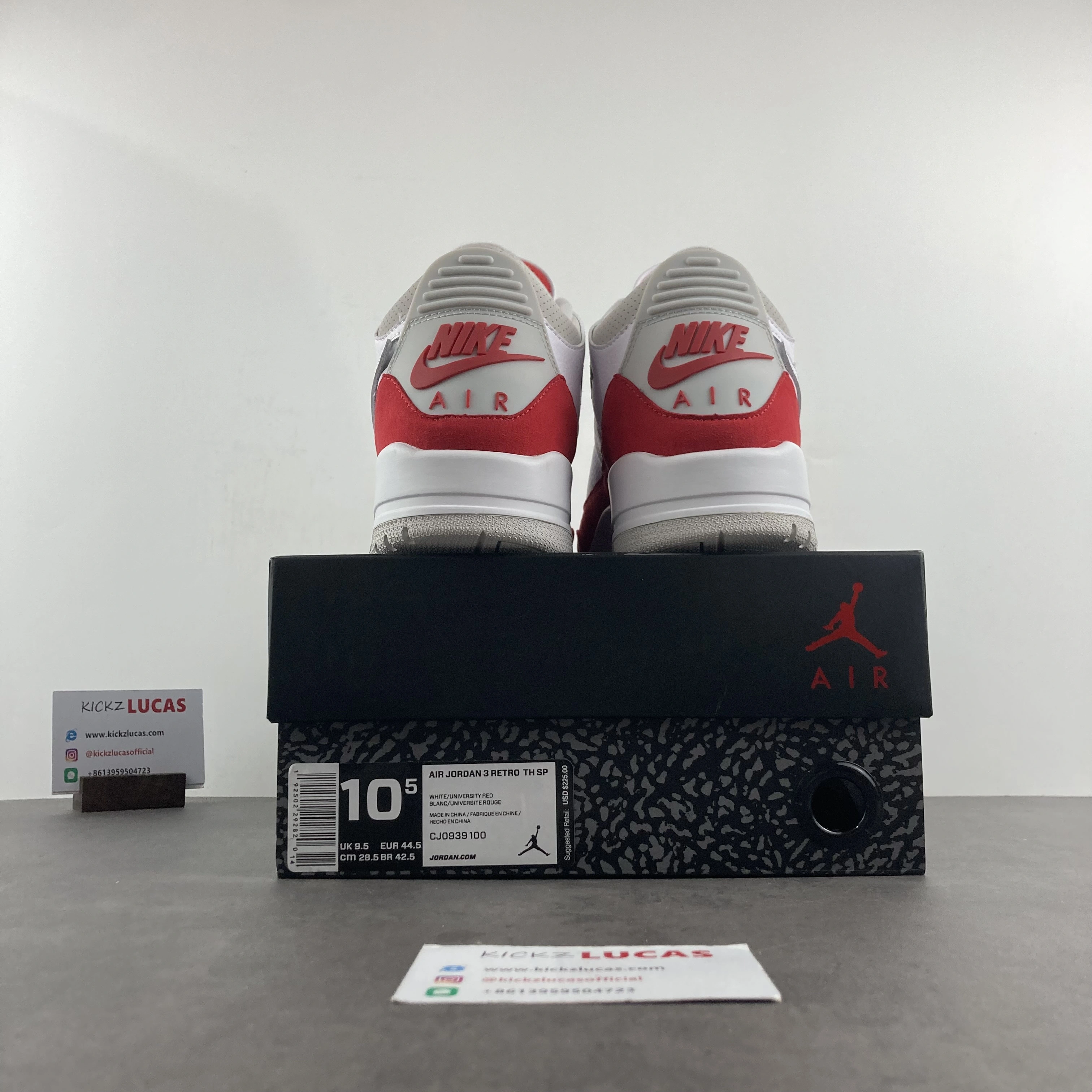 ZeroBulk Air Jordan 3 Retro Tinker White University Red CJ0939- 1829