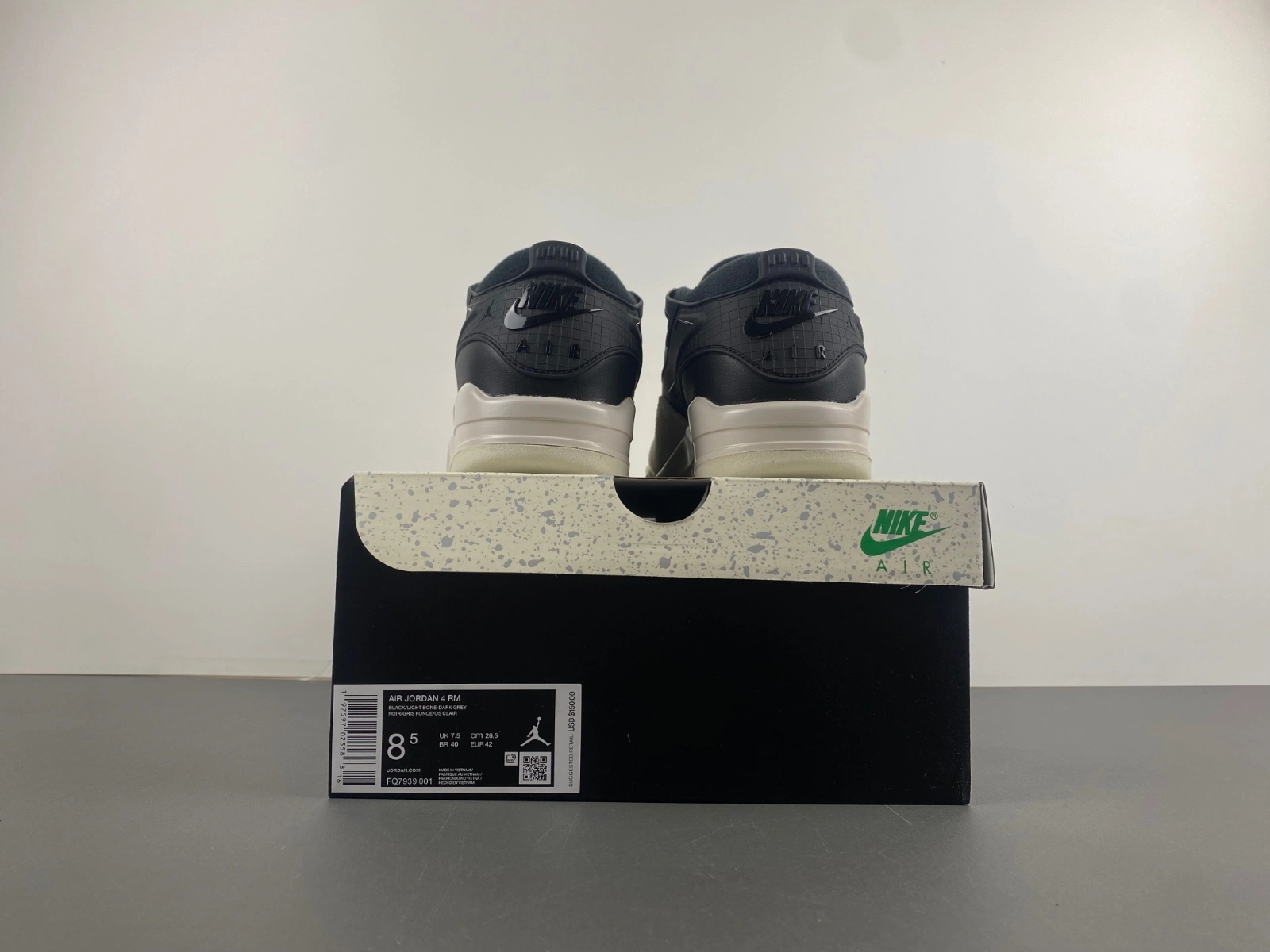 Air Jordan 4 RM Black Light Bone FQ7939- OdorResistant 1925