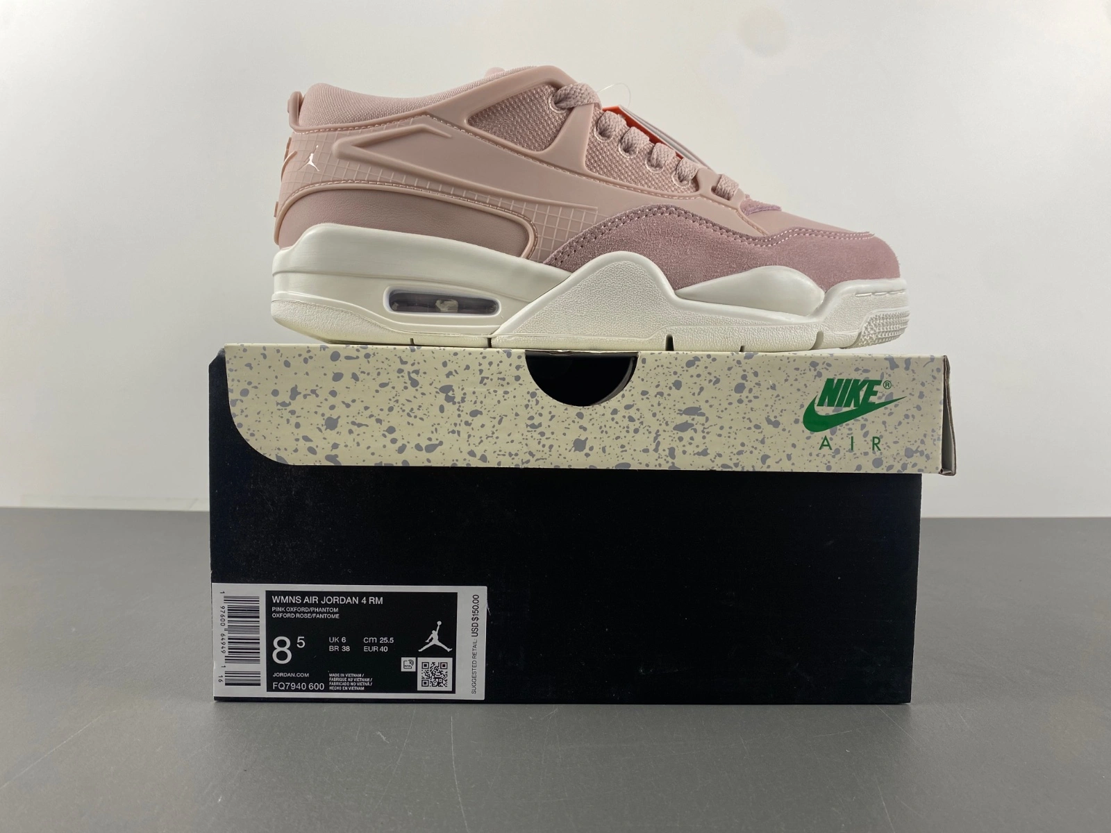 Stylish Air Jordan 4 RM Pink Oxford FQ7940- 1910