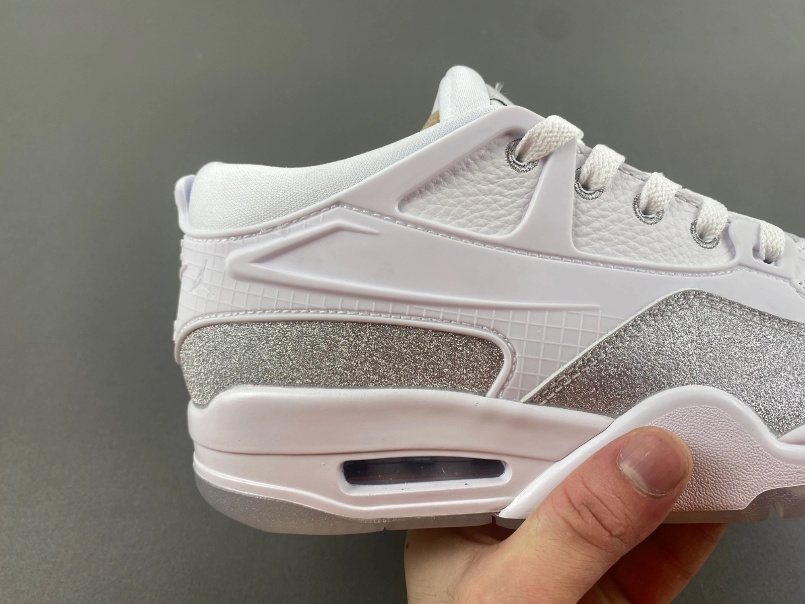 Classic Air Jordan 4 RM White Sliver HQ3441- 1919