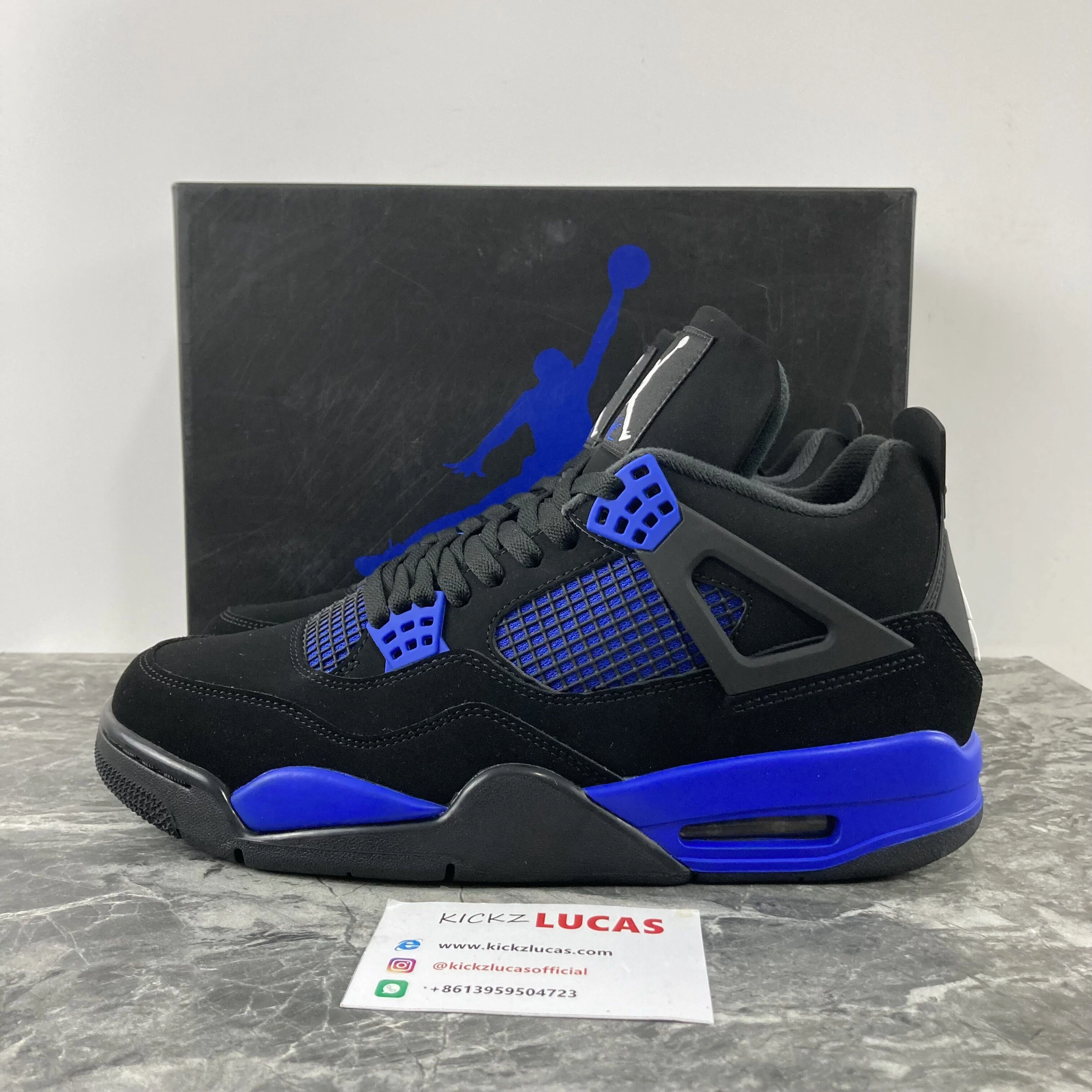 NewStyle Air Jordan 4 Retro Black Blue 1982