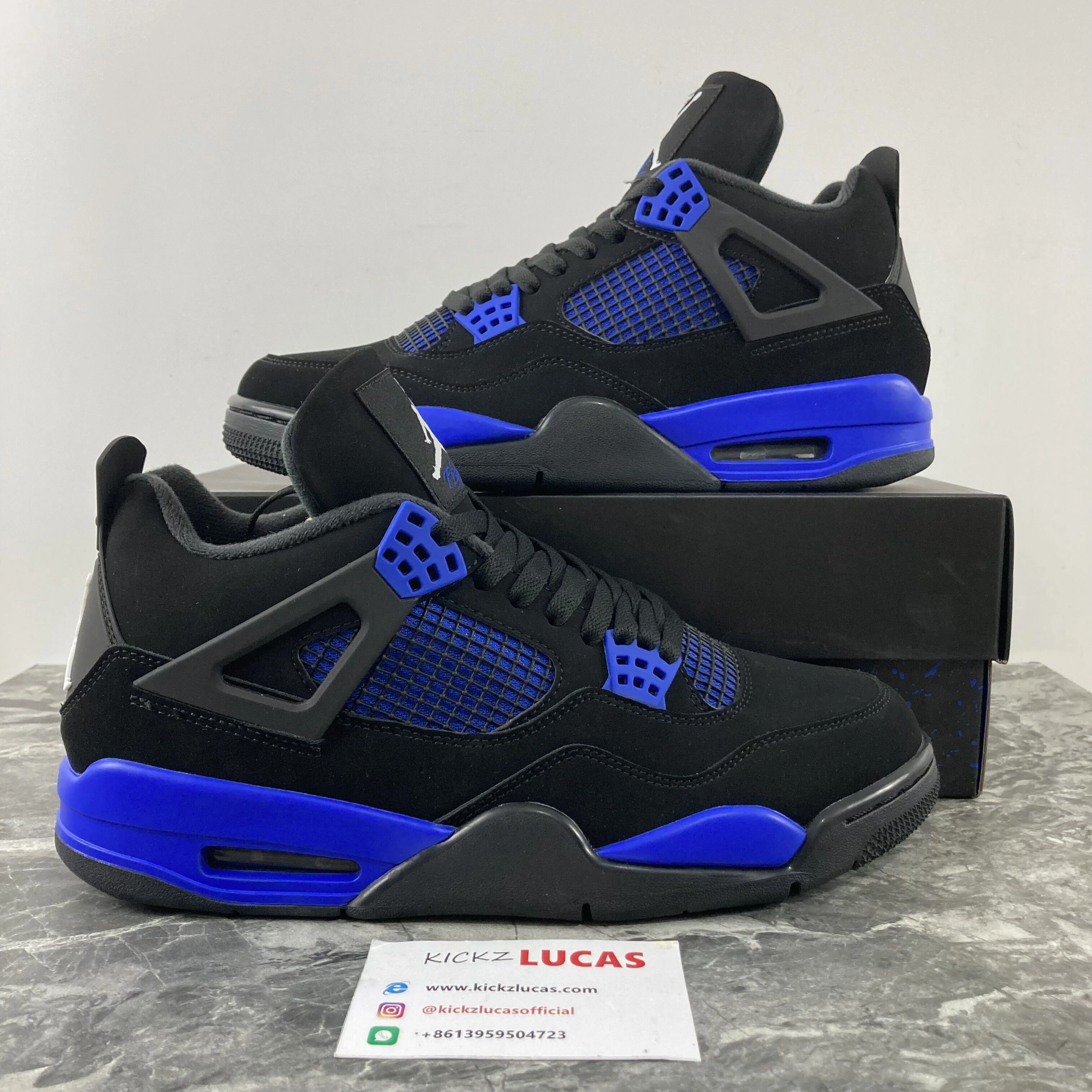 NewStyle Air Jordan 4 Retro Black Blue 1982