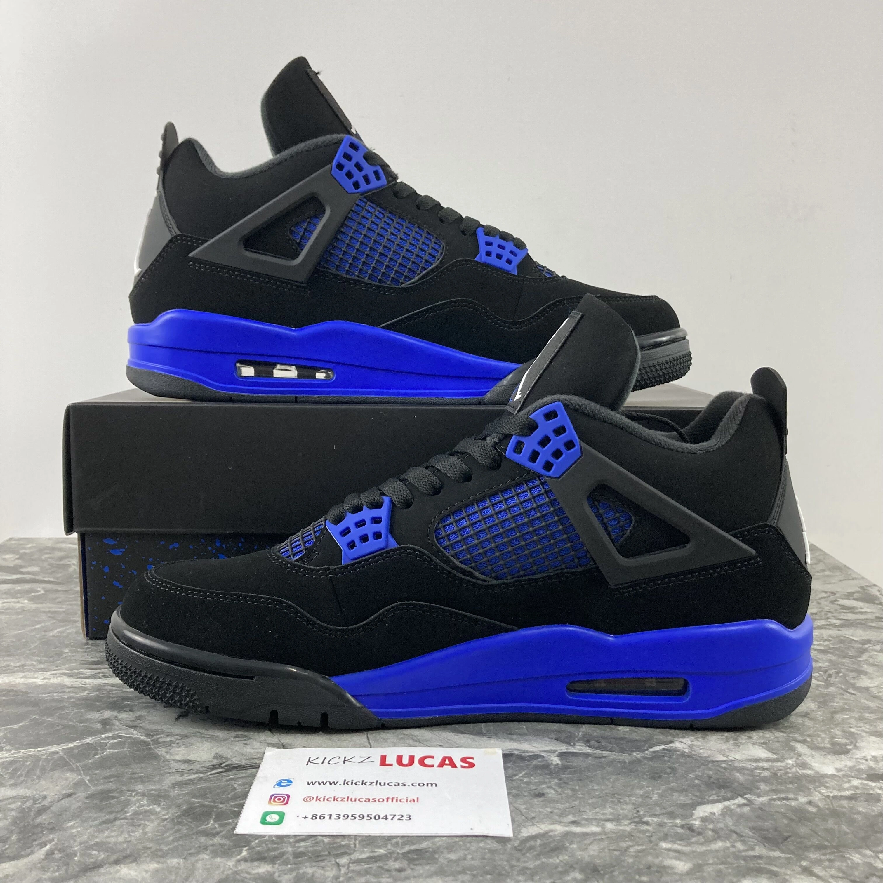 NewStyle Air Jordan 4 Retro Black Blue 1982