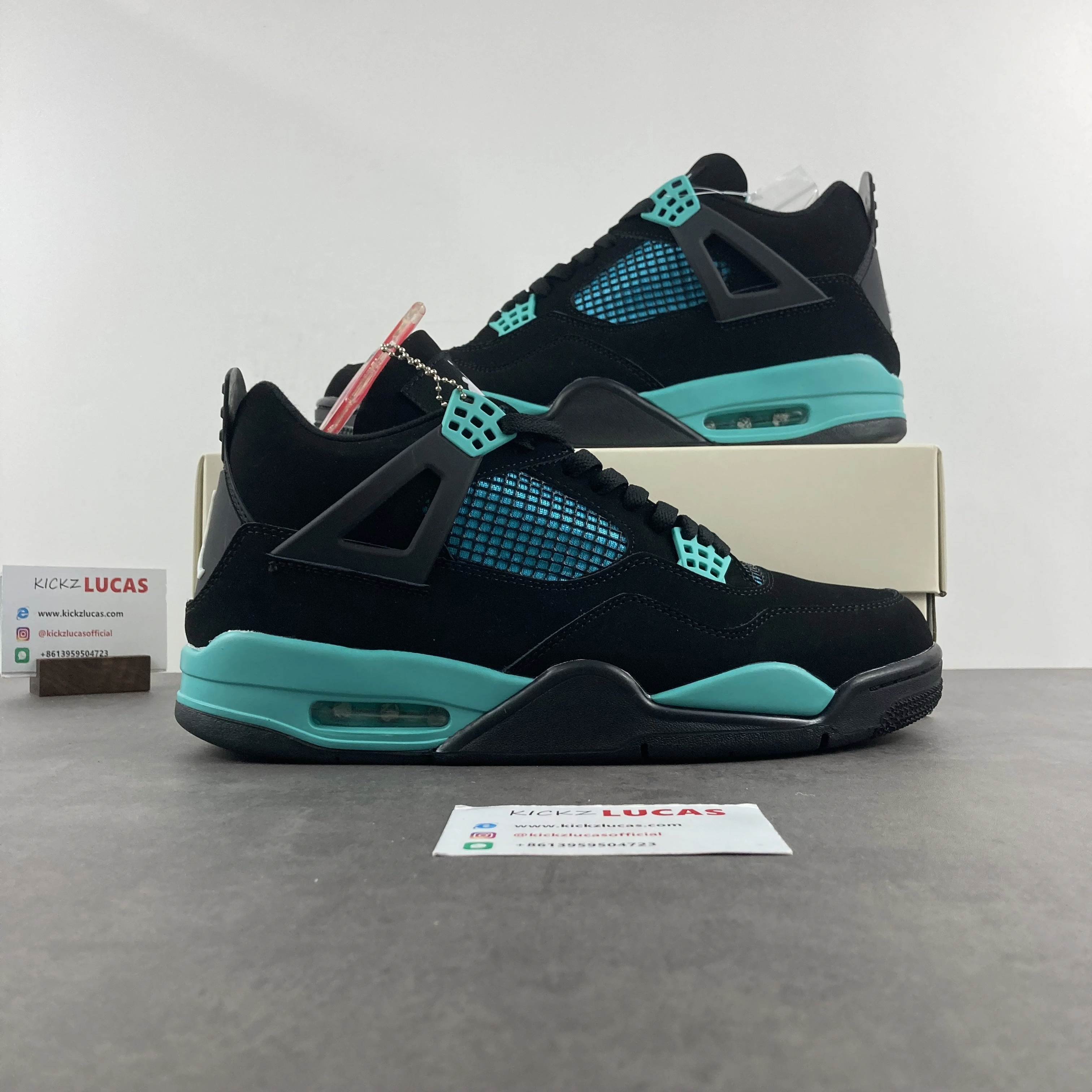 Air Jordan 4 Retro Black Light Blue BQ7669- Cozy 1963