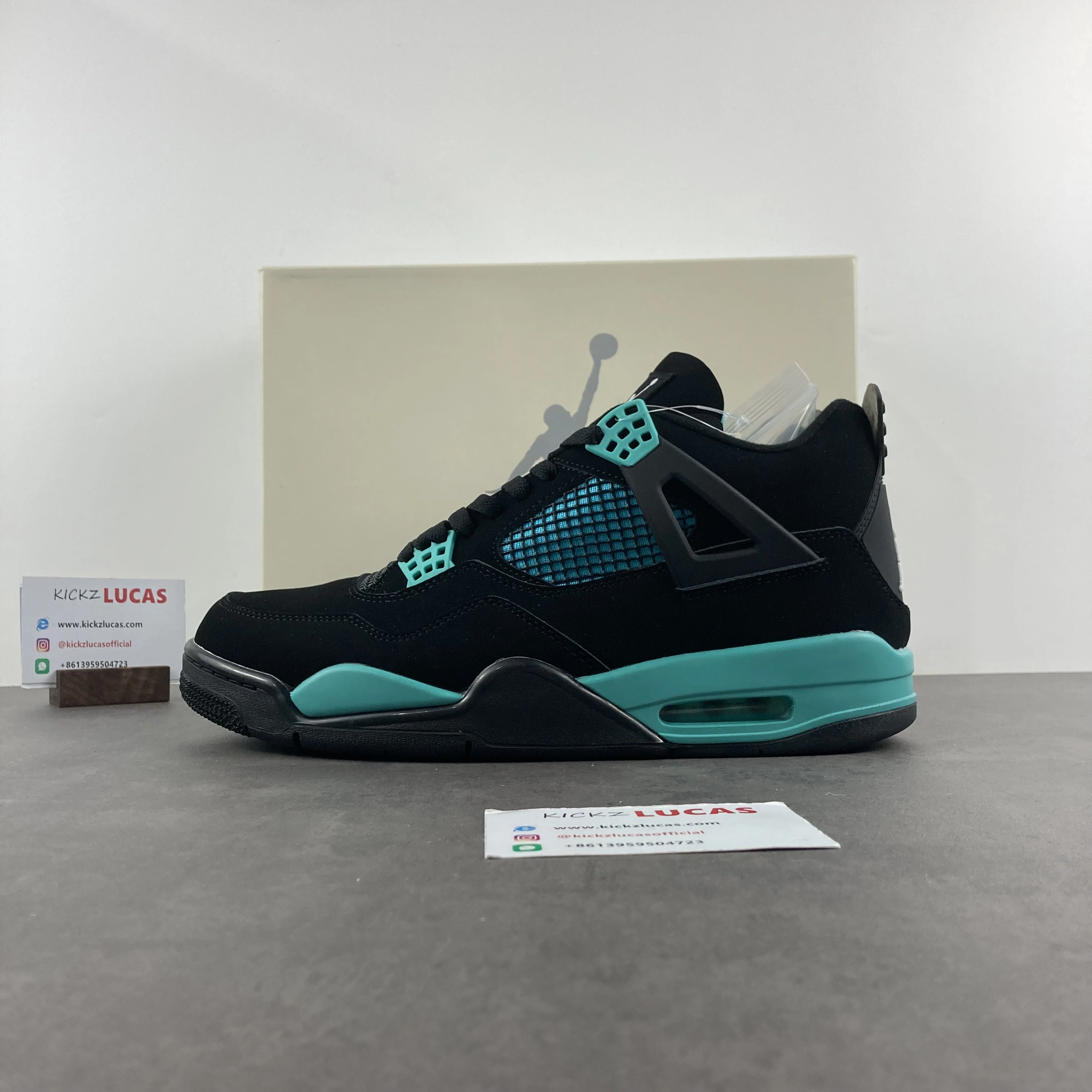 Air Jordan 4 Retro Black Light Blue BQ7669- Cozy 1963