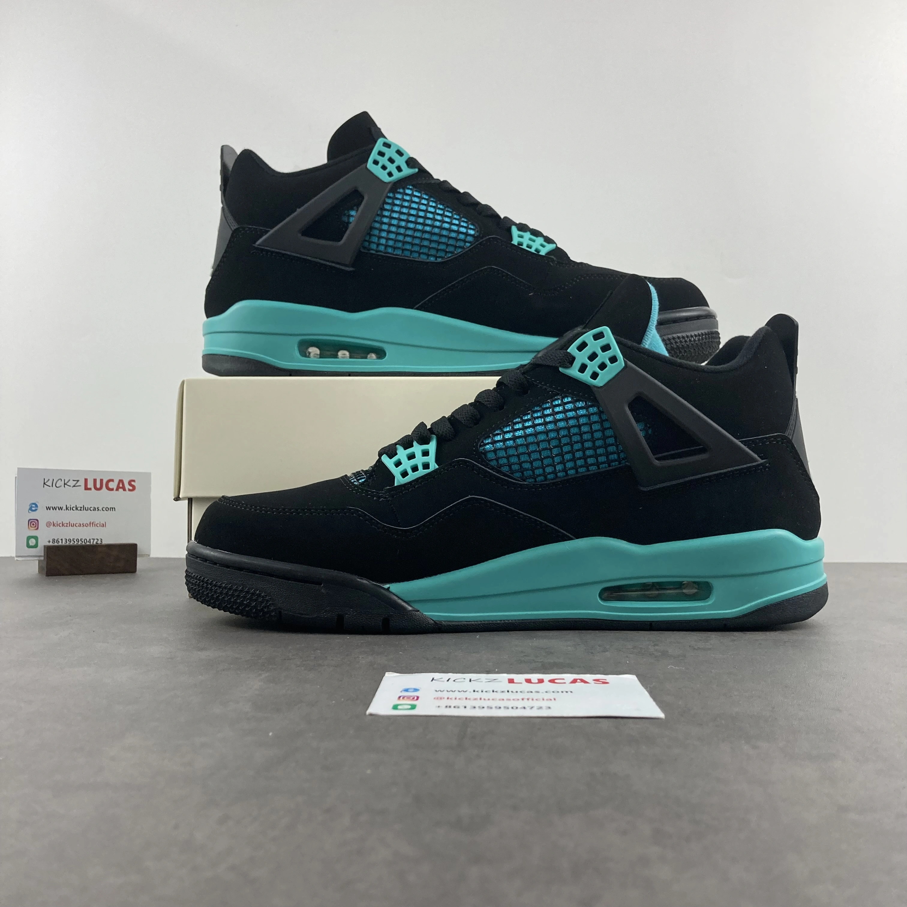 Air Jordan 4 Retro Black Light Blue BQ7669- Cozy 1963