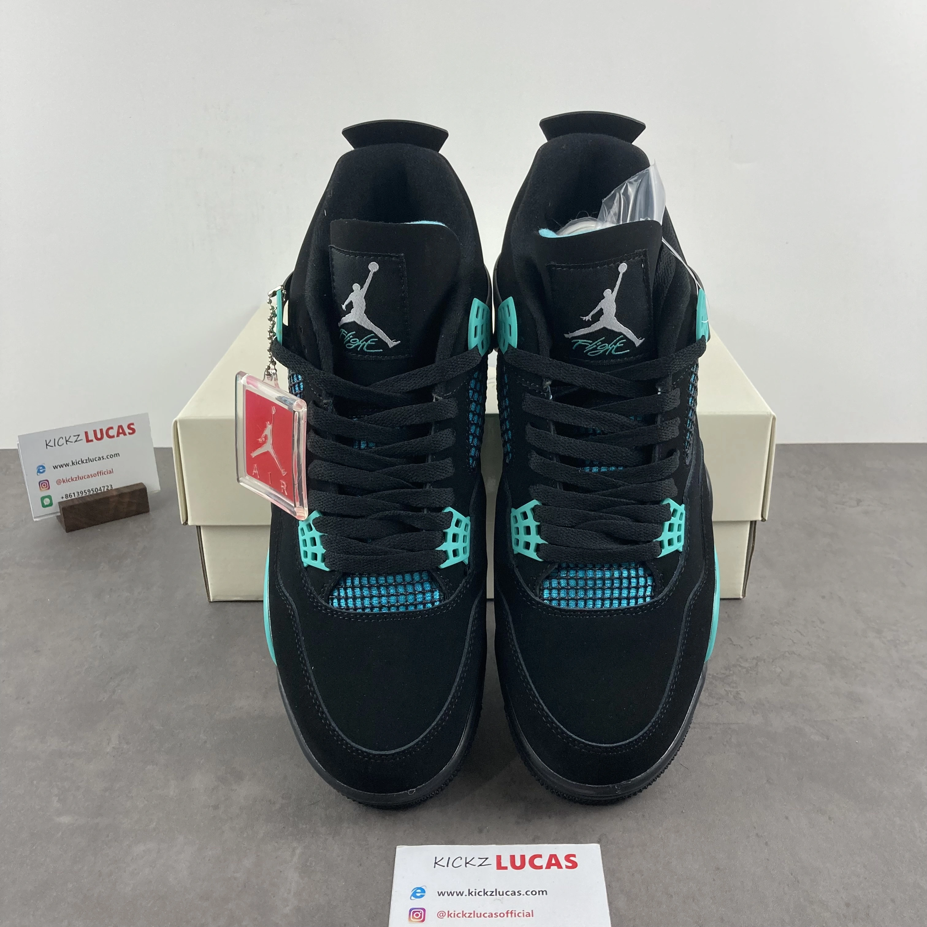 Air Jordan 4 Retro Black Light Blue BQ7669- Cozy 1963