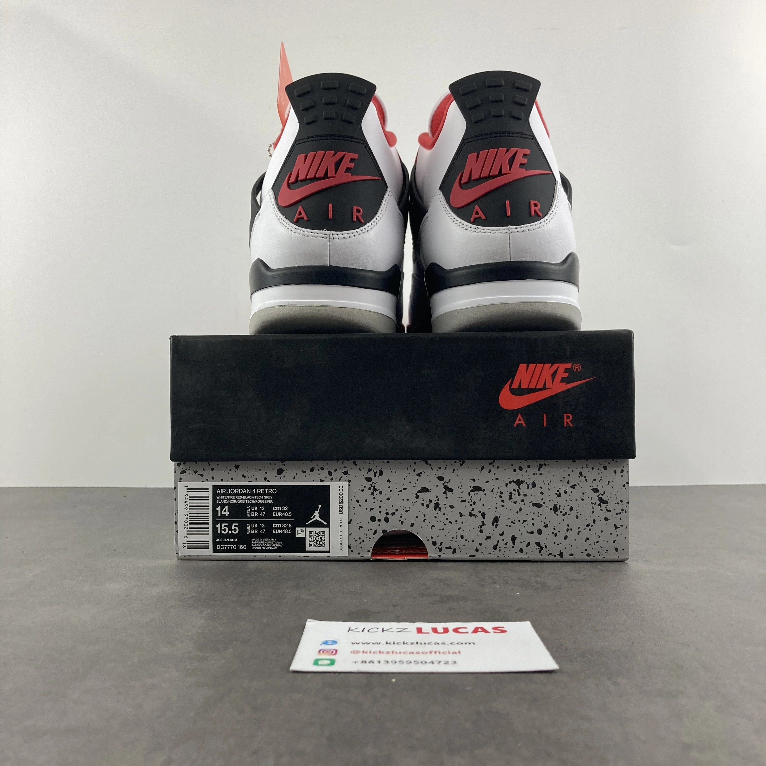 Versatile Air Jordan 4 Retro Fire Red DC7770- 2035