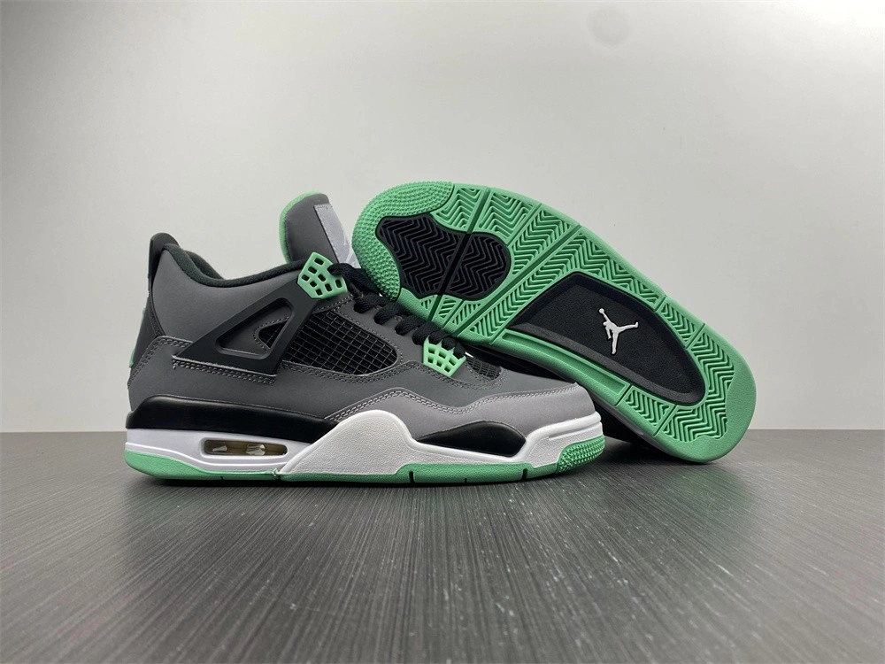 Air Jordan 4 Retro Green Glow 308497- Durable 1997