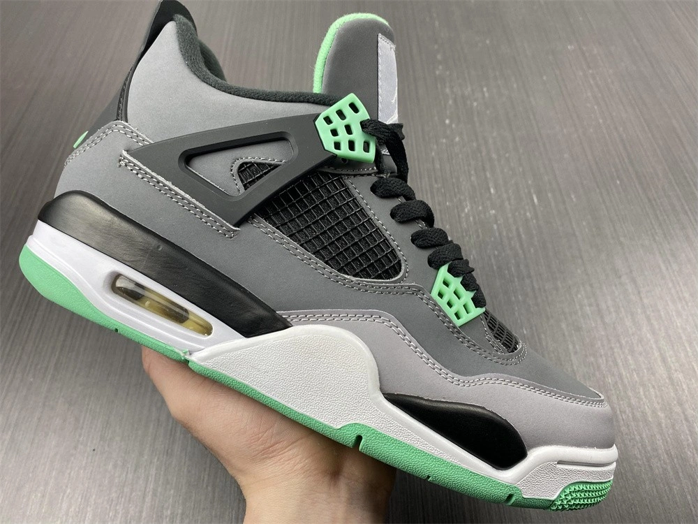 Air Jordan 4 Retro Green Glow 308497- Durable 1997