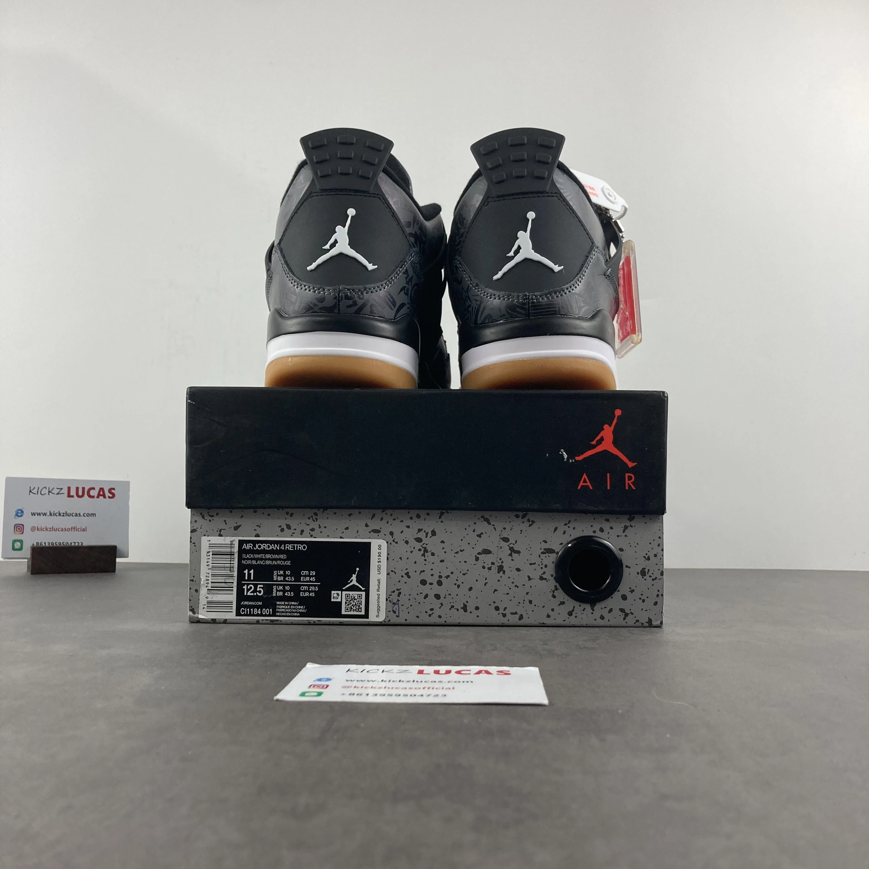 Air Jordan 4 Retro Laser Black Gum CI1184- AllSeason 2015