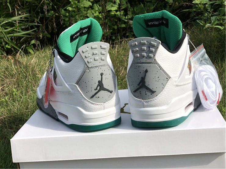 Unisex Air Jordan 4 Retro Lucid Green Rasta AQ9129- 2033