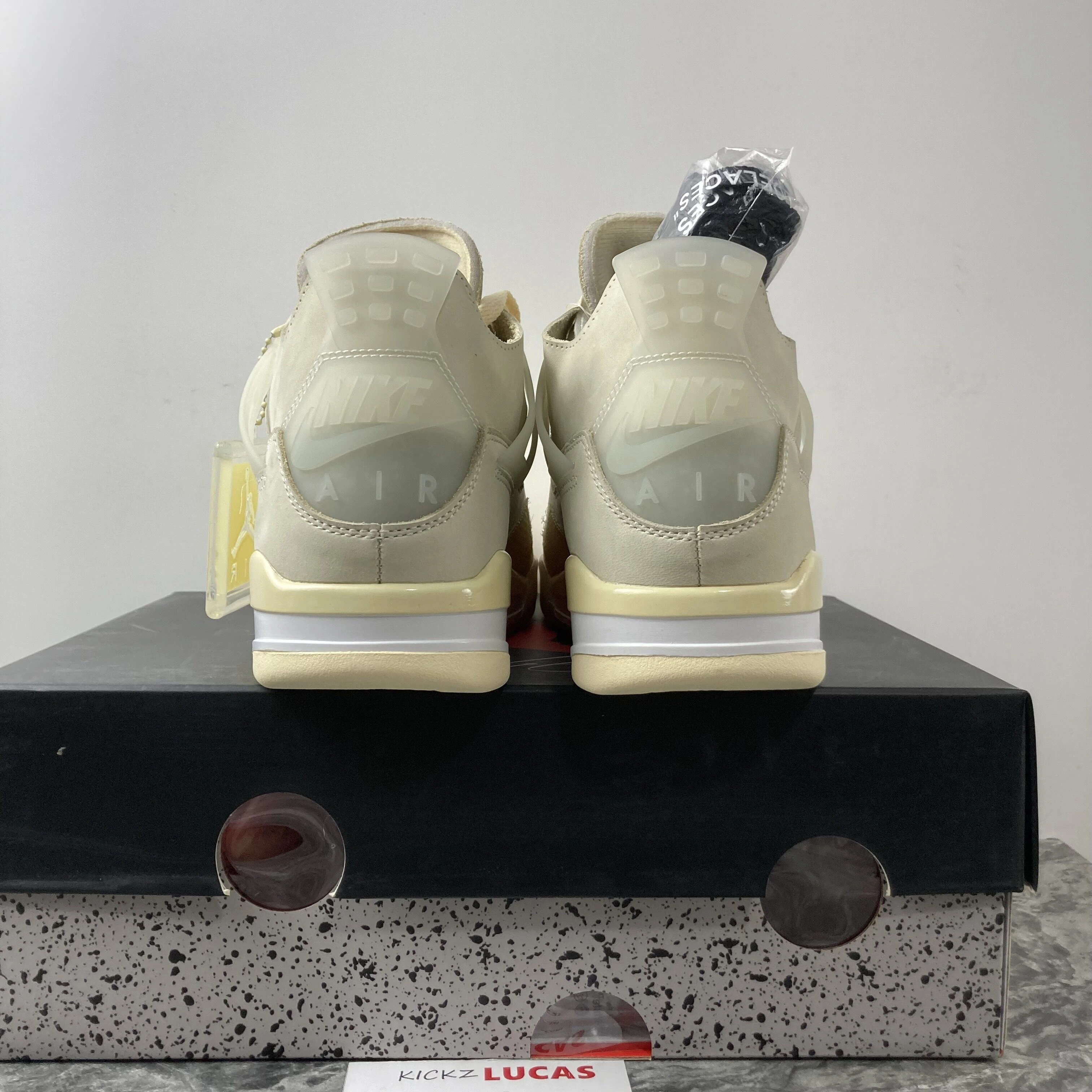 Unisex Air Jordan 4 Retro Off-White Sail CV9388- 1998