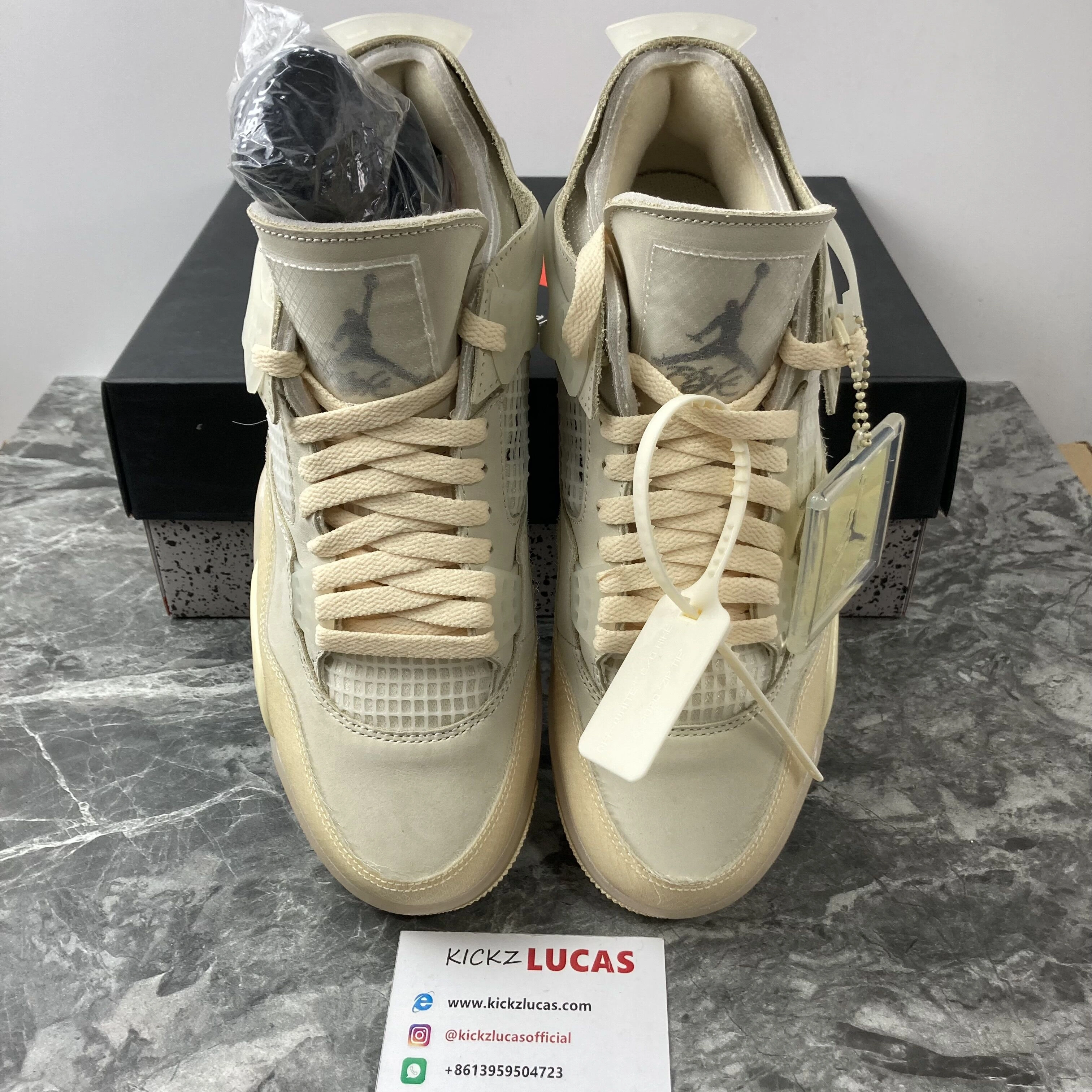 Unisex Air Jordan 4 Retro Off-White Sail CV9388- 1998