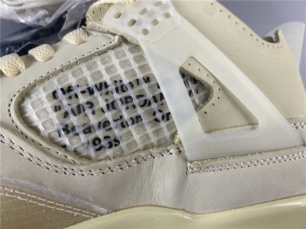 Unisex Air Jordan 4 Retro Off-White Sail CV9388- 1998