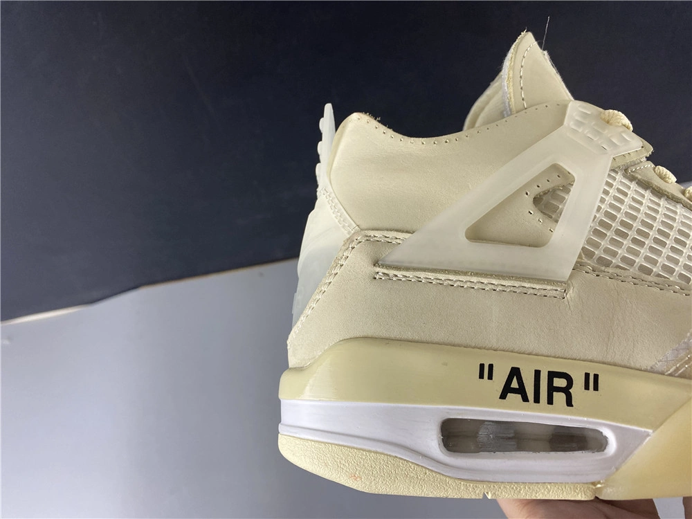 Unisex Air Jordan 4 Retro Off-White Sail CV9388- 1998