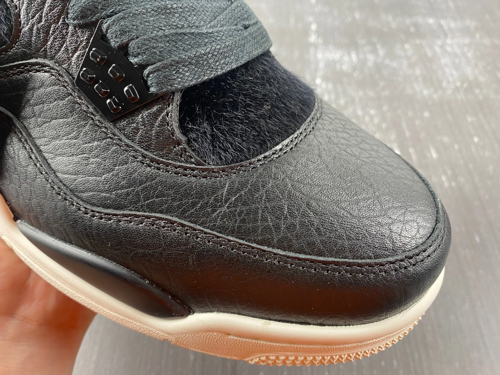 FreshLook Air Jordan 4 Retro Pony Hair Black 819139- 1946