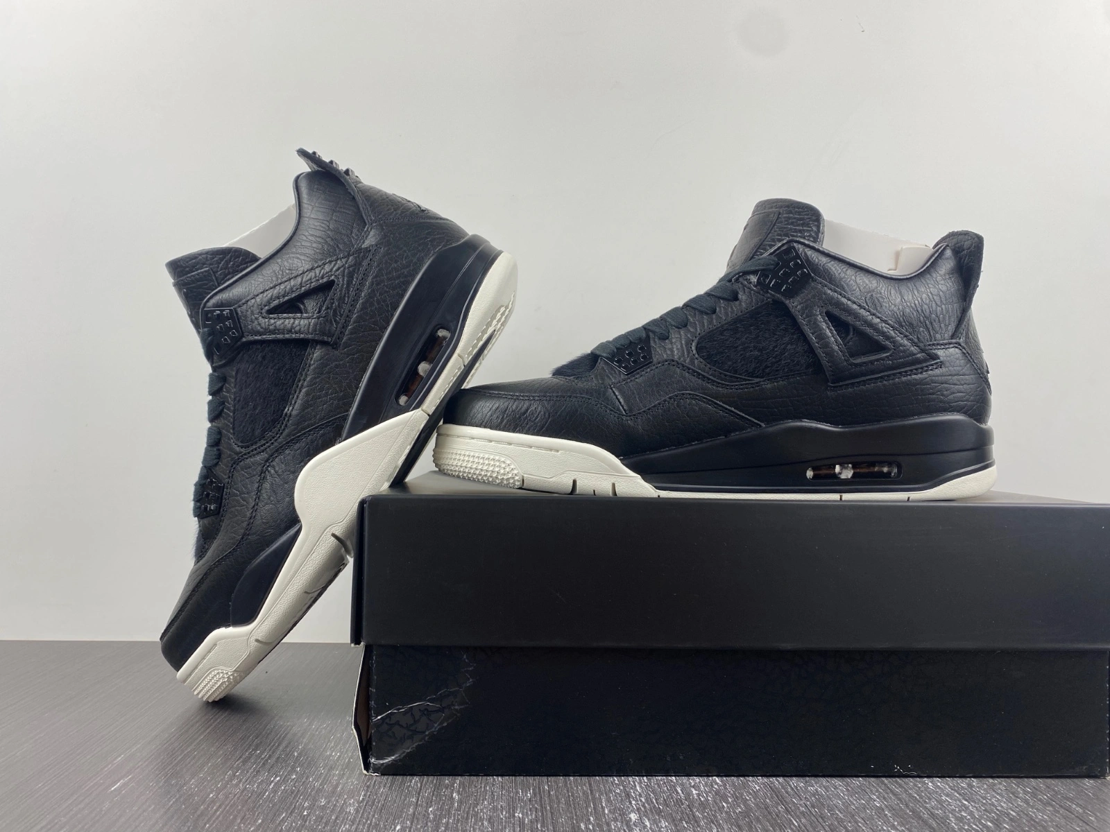 FreshLook Air Jordan 4 Retro Pony Hair Black 819139- 1946