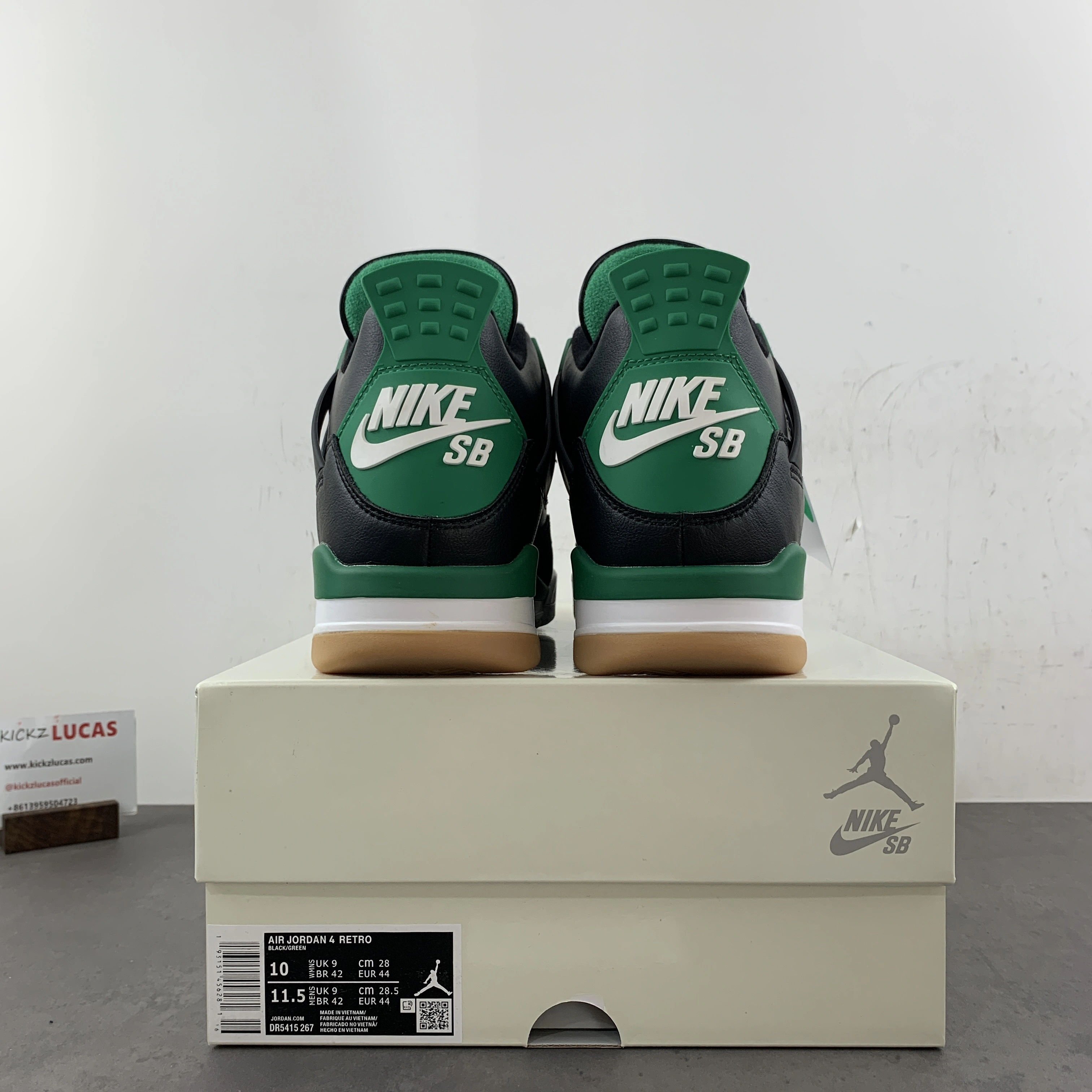 Air Jordan 4 Retro SB Black Green DR5415- FlexibleFit 1960