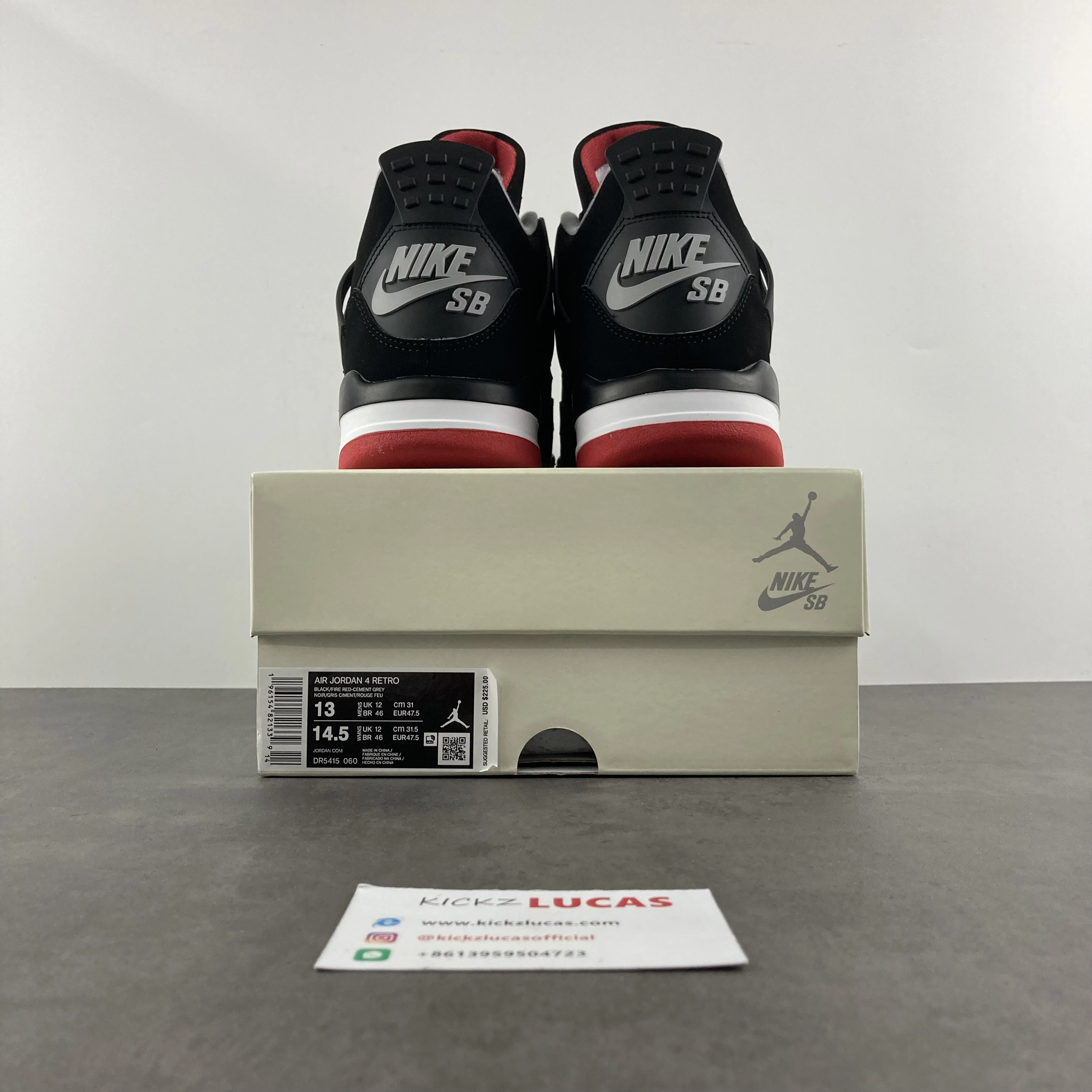 Air Jordan 4 Retro SB Bred DR5415- Bright 1967