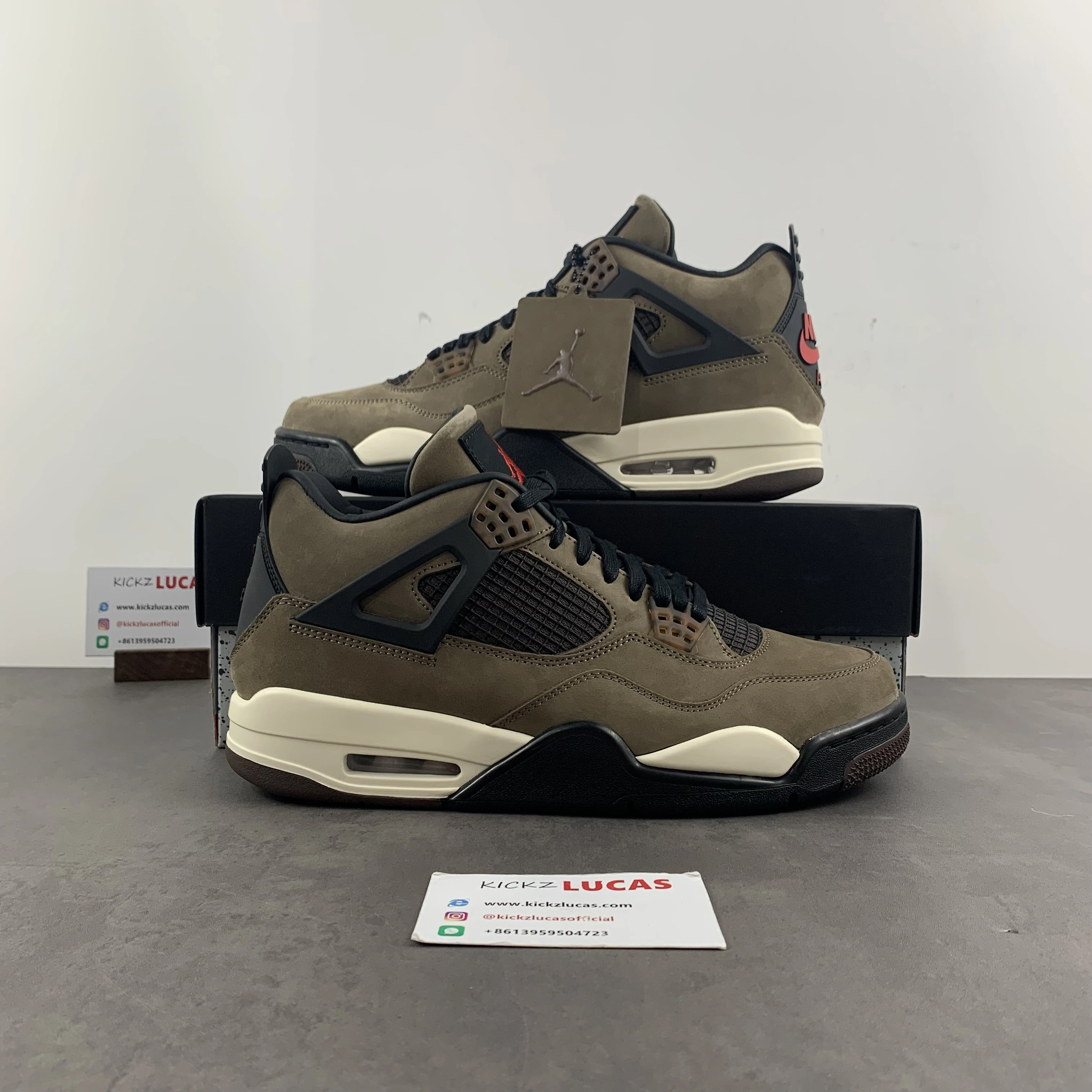 RelaxedFit Air Jordan 4 Retro Travis Scott Olive OLIVE GREY BLACK 1989