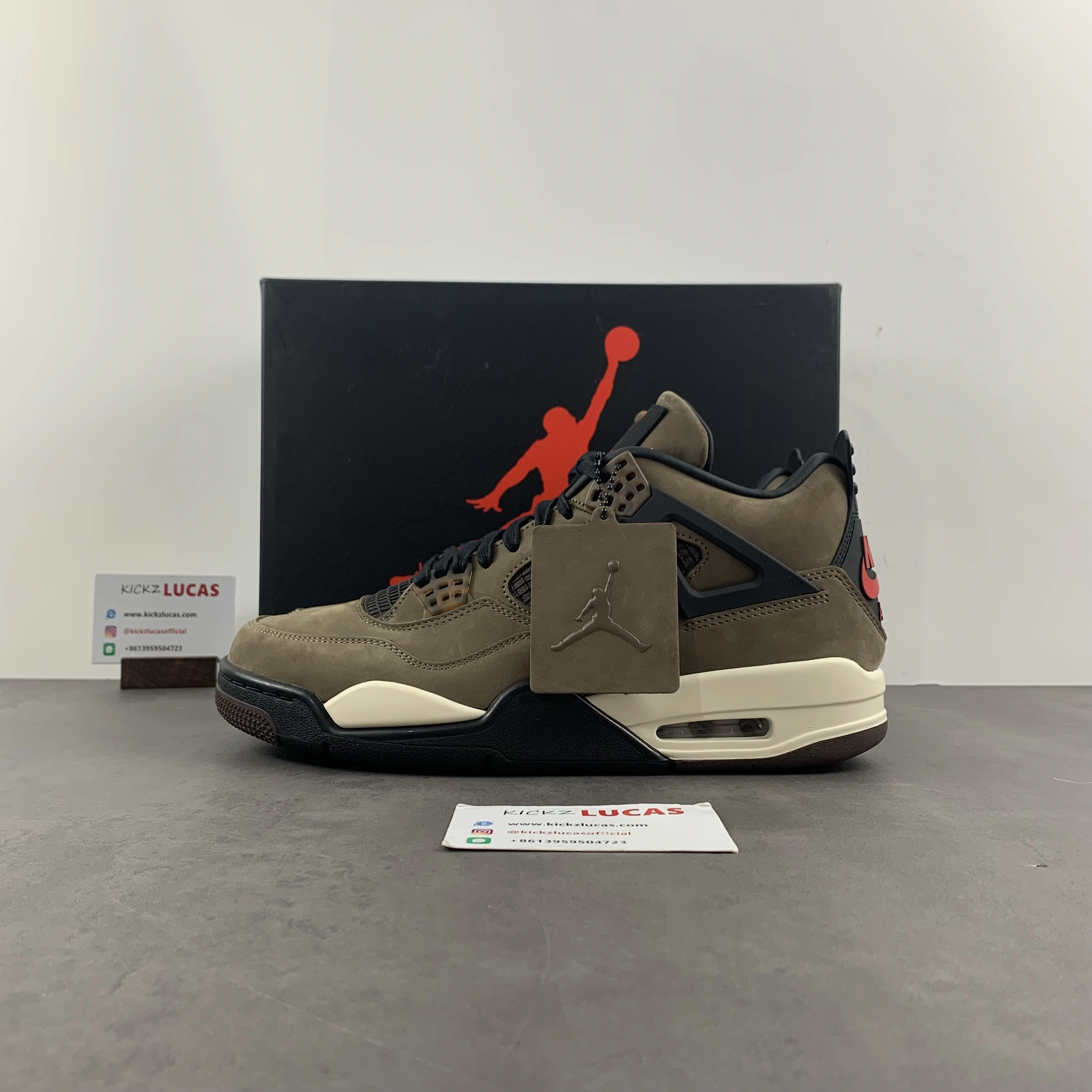 RelaxedFit Air Jordan 4 Retro Travis Scott Olive OLIVE GREY BLACK 1989