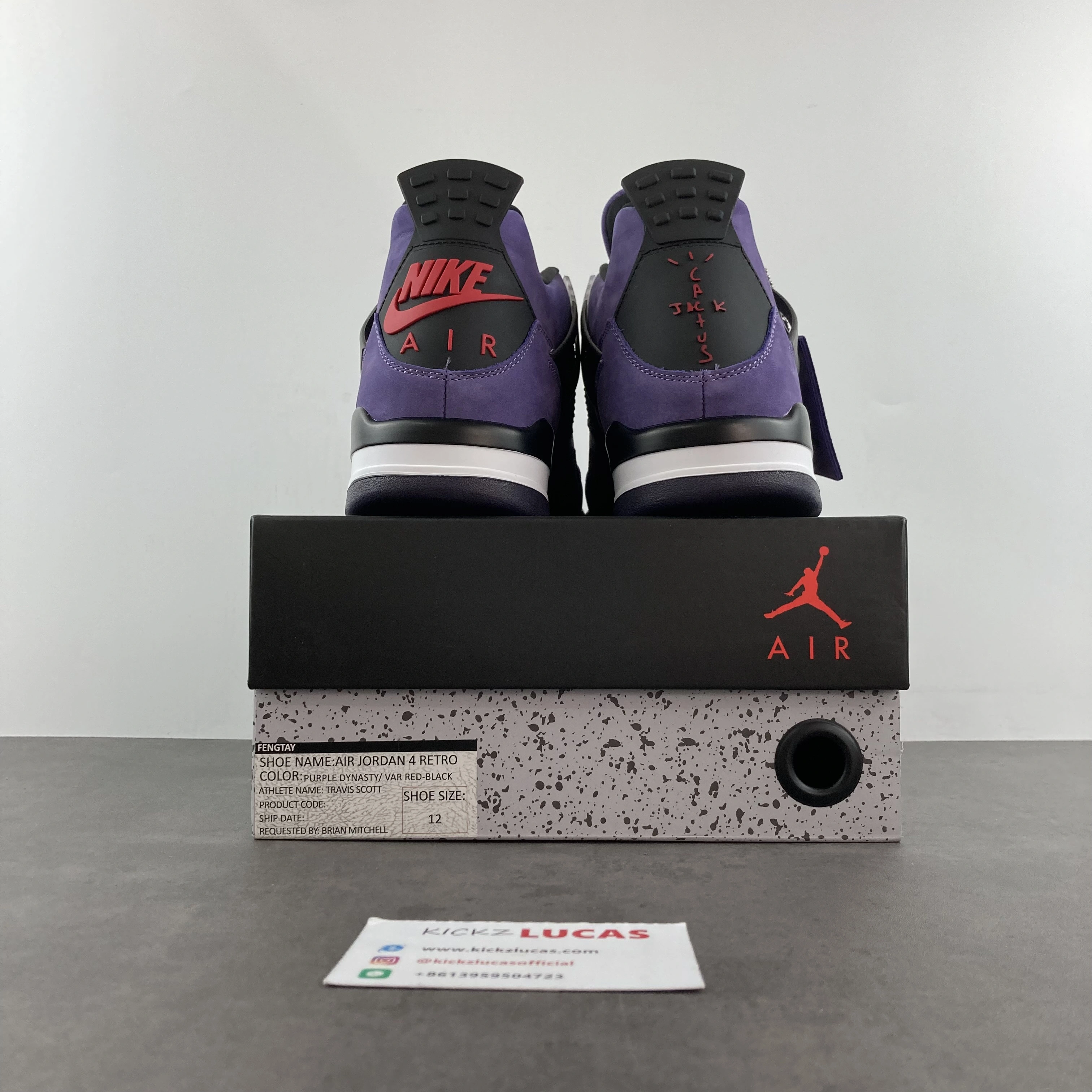 Air Jordan 4 Retro Travis Scott Purple 766296 LN Neat 2020