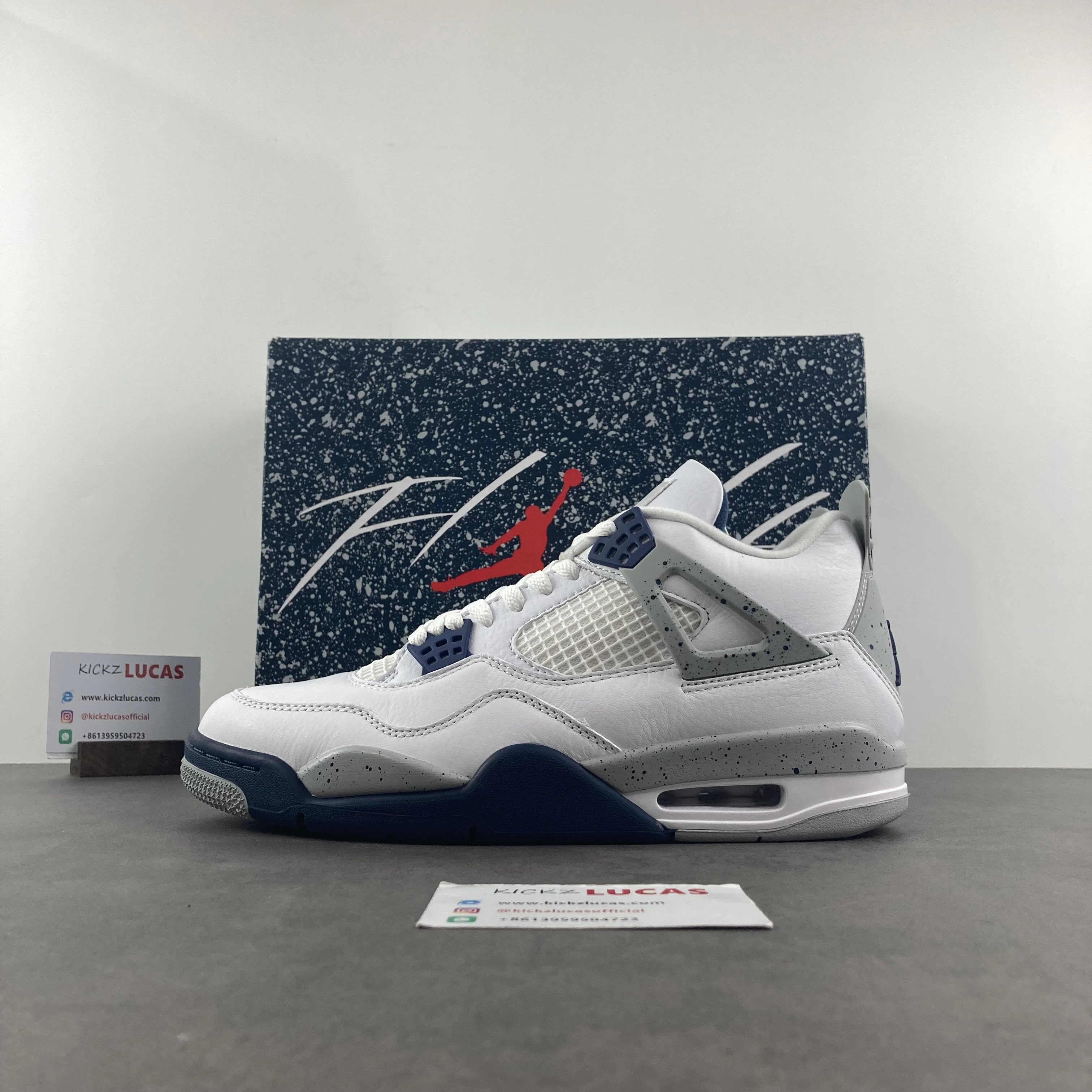 Air Jordan 4 Retro White Midnight Navy DH6927- SmartChoice 1979