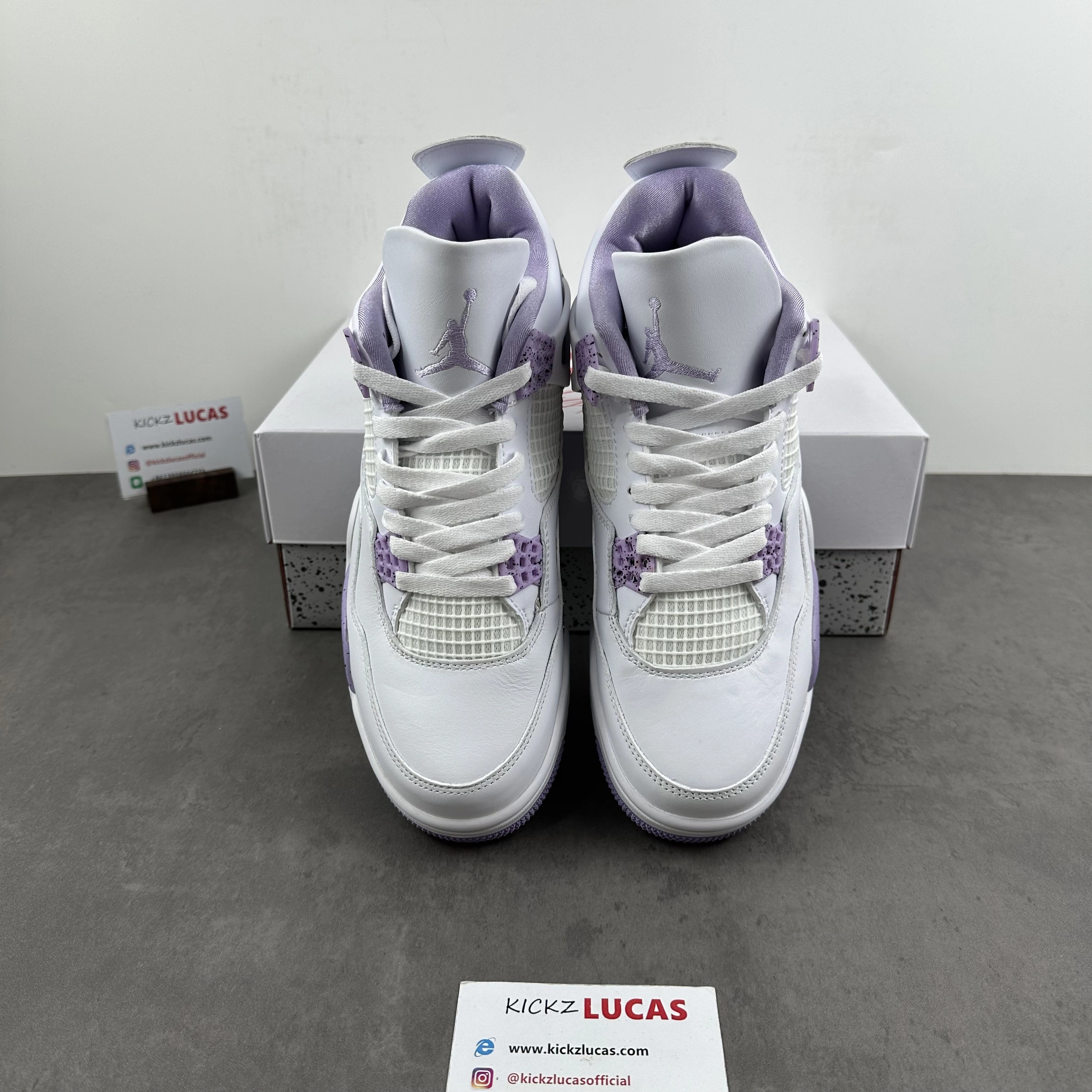 Air Jordan 4 Retro White purple CT8527- Bold 1949
