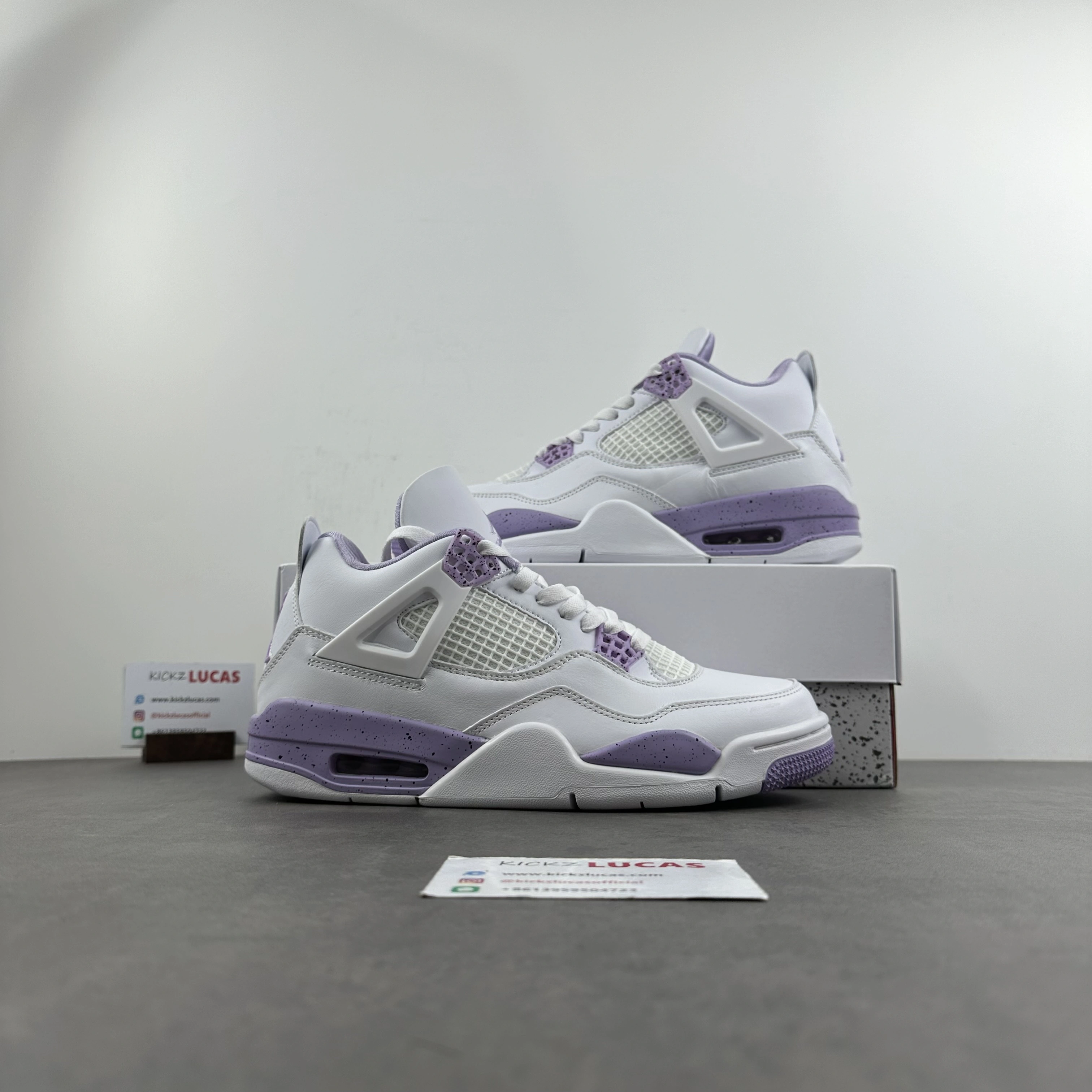 Air Jordan 4 Retro White purple CT8527- Bold 1949
