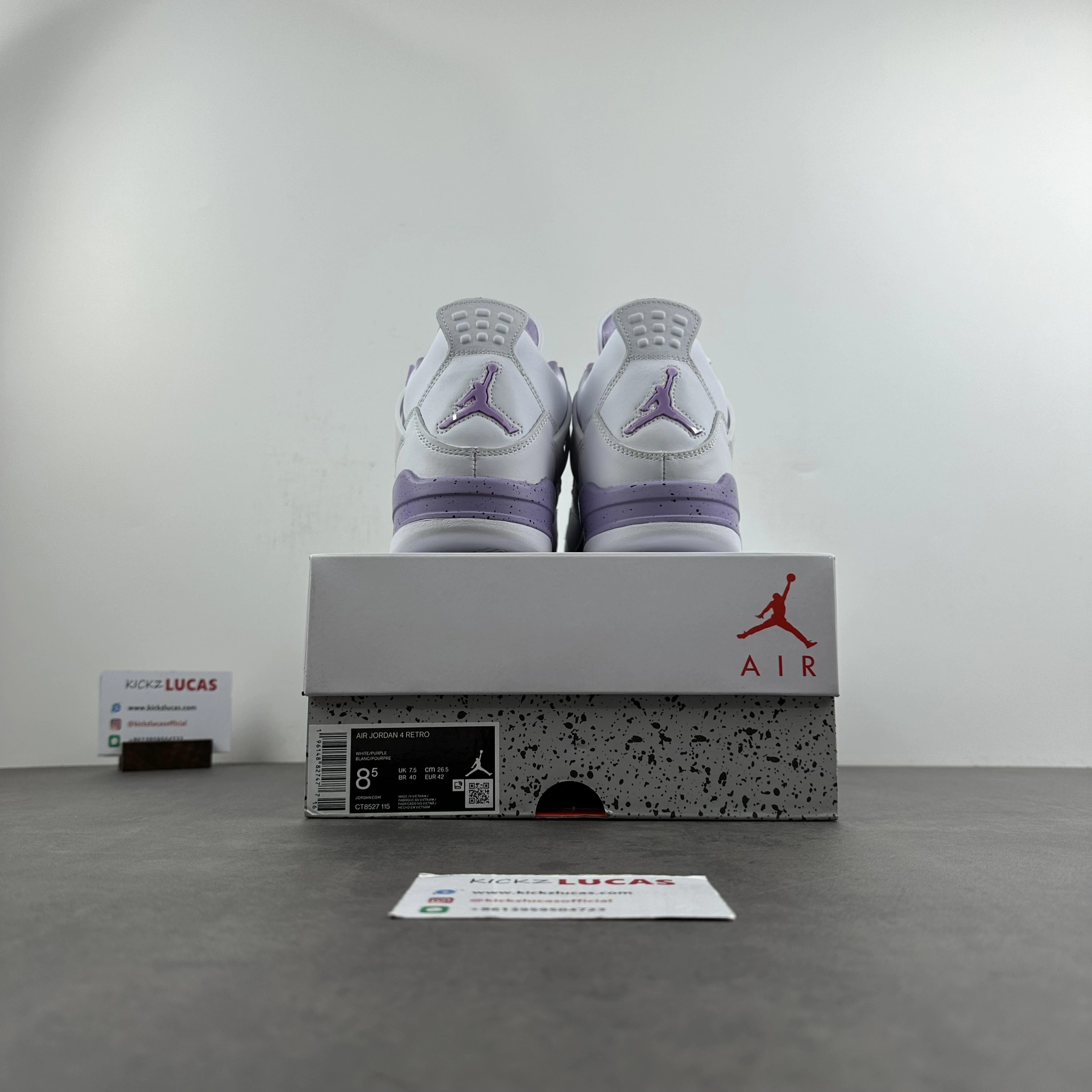 Air Jordan 4 Retro White purple CT8527- Bold 1949