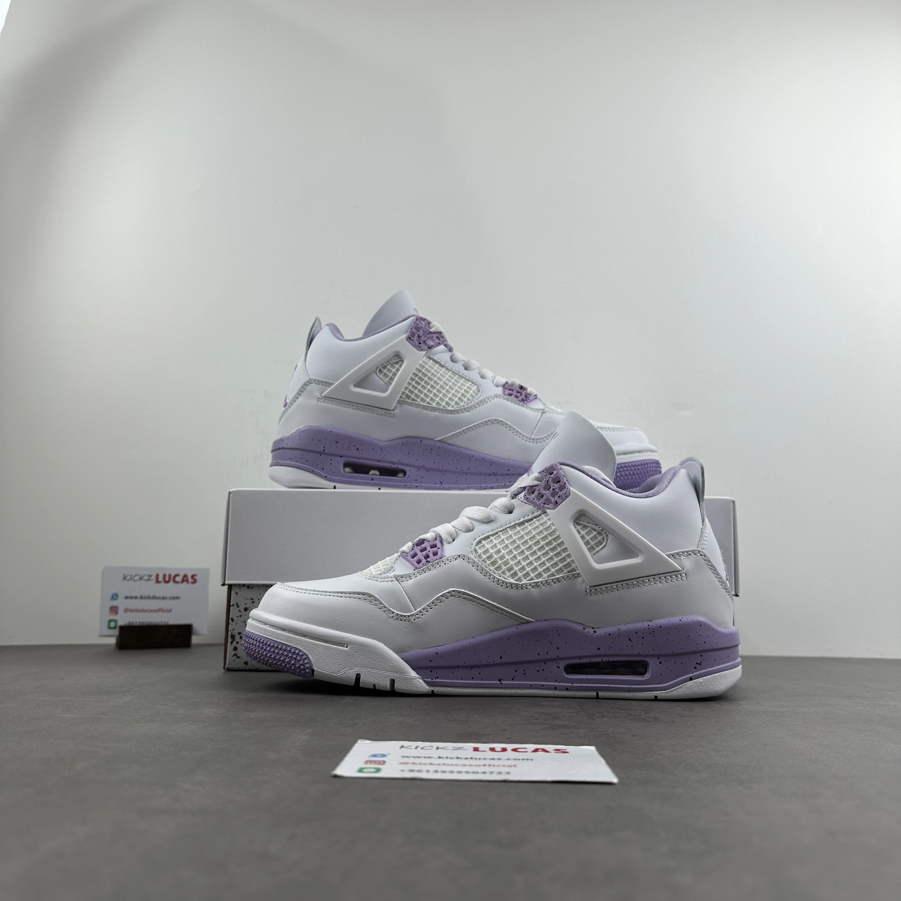 Air Jordan 4 Retro White purple CT8527- Bold 1949