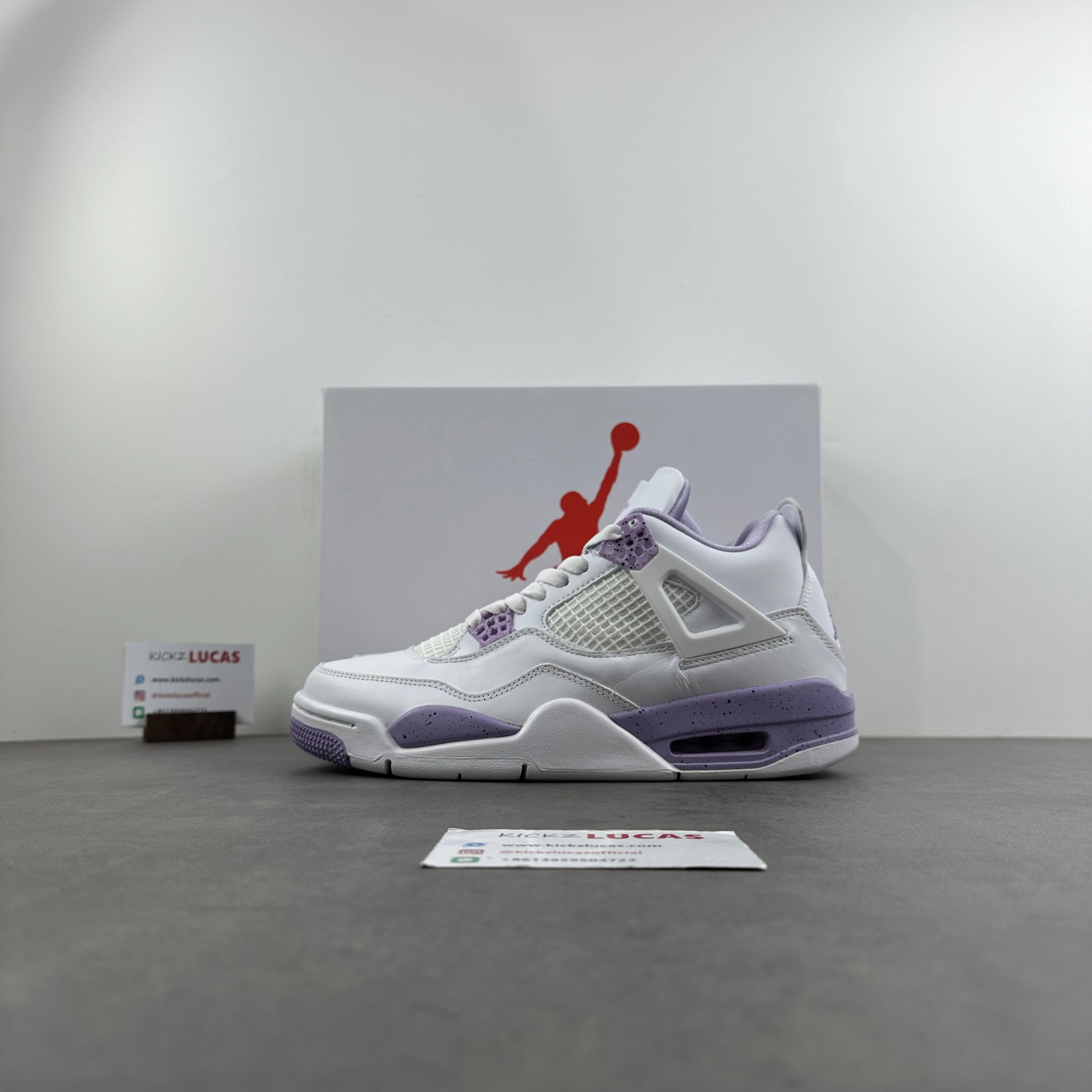 Air Jordan 4 Retro White purple CT8527- Bold 1949