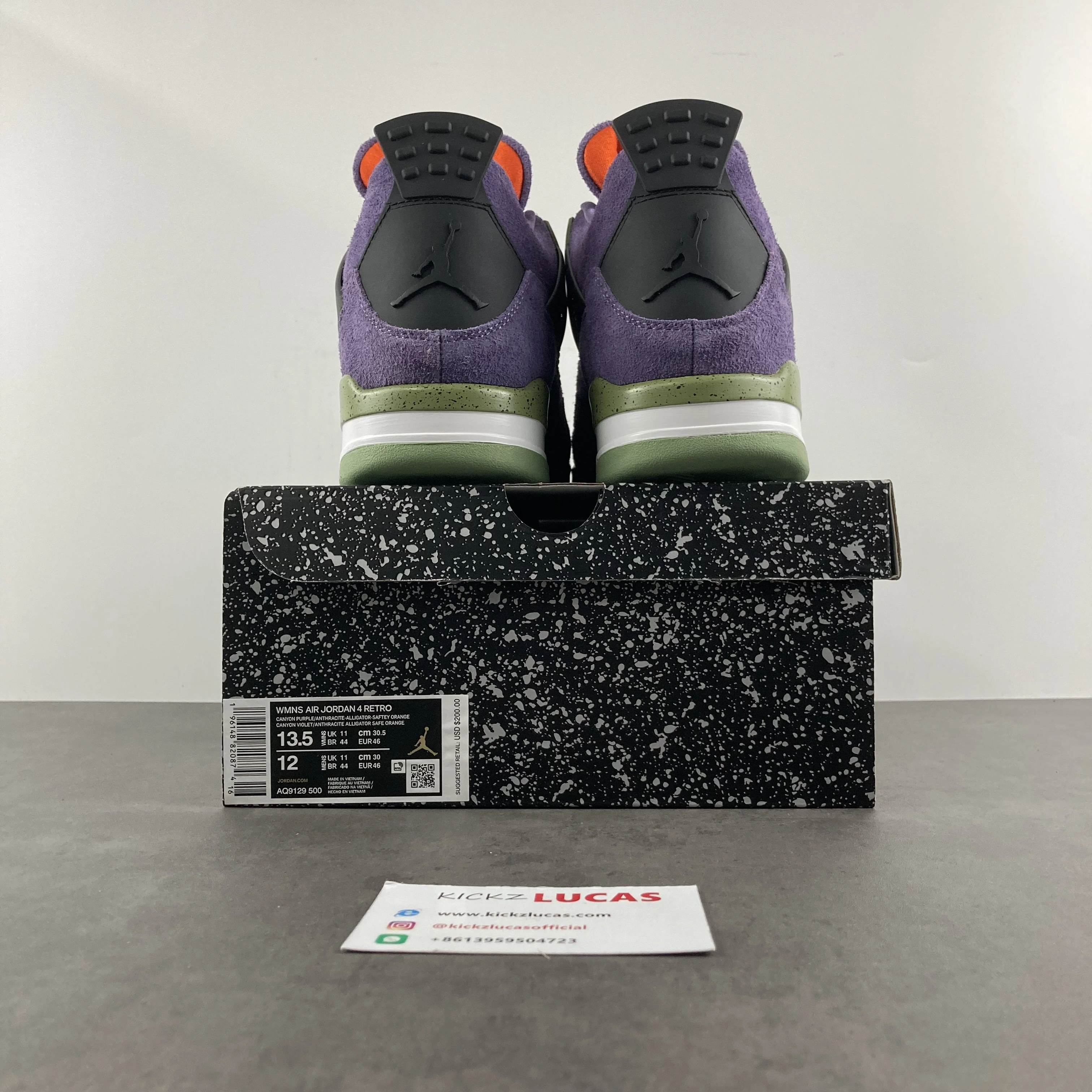 WaterResistant Air Jordan 4 WMNS Canyon Purple AQ9129- 1985