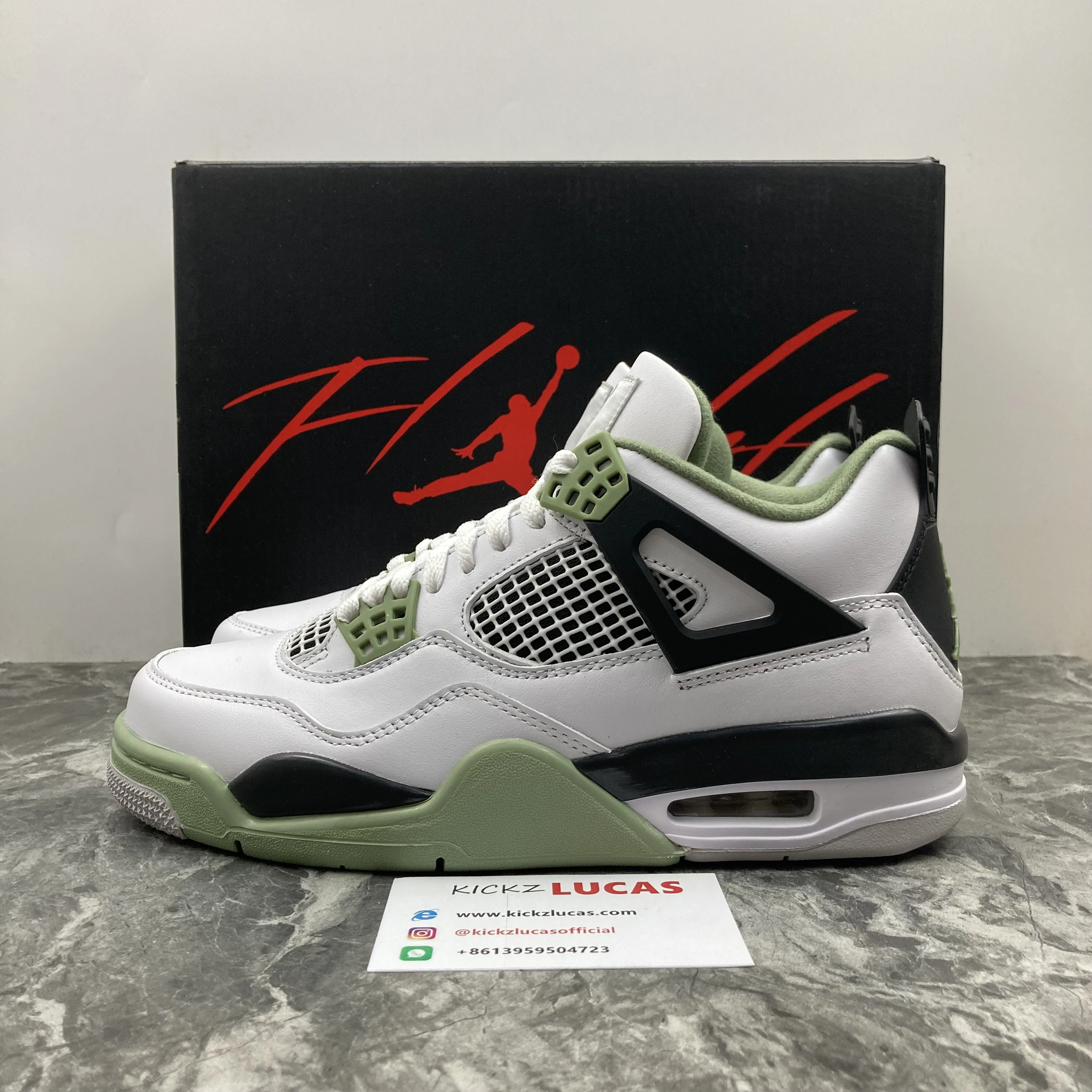 Snug Air Jordan 4 WMNS Seafoam AQ9129- 1975