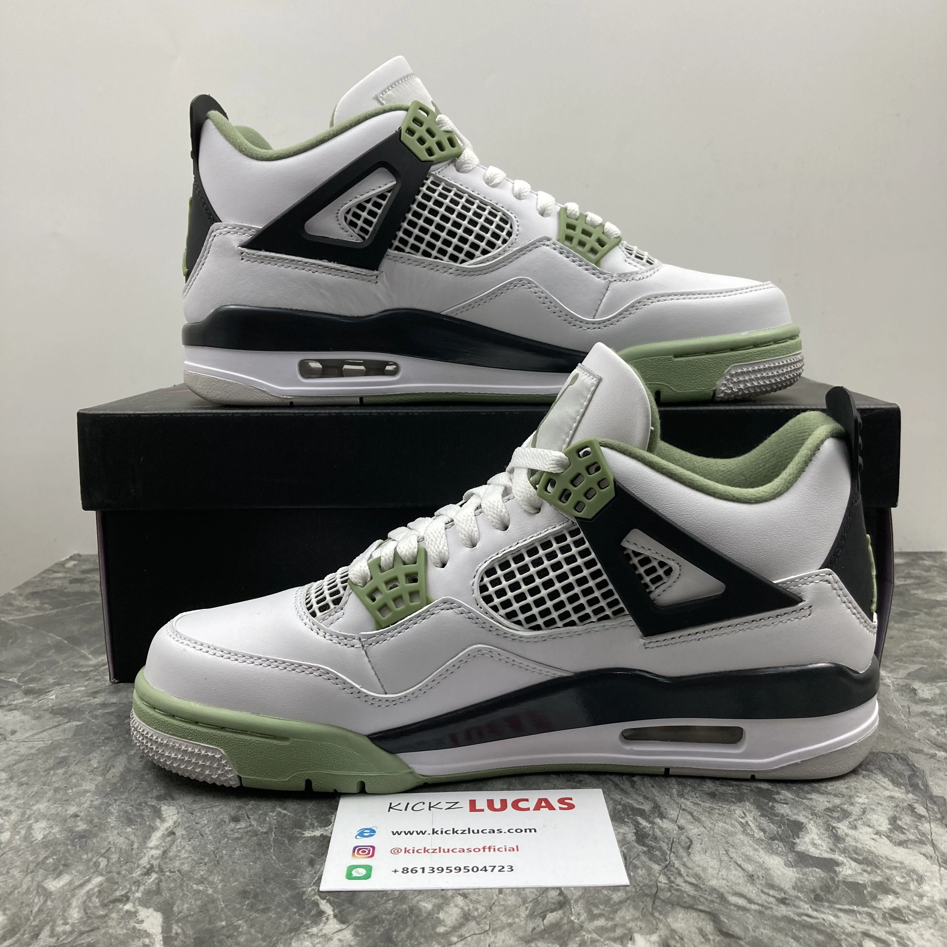 Snug Air Jordan 4 WMNS Seafoam AQ9129- 1975