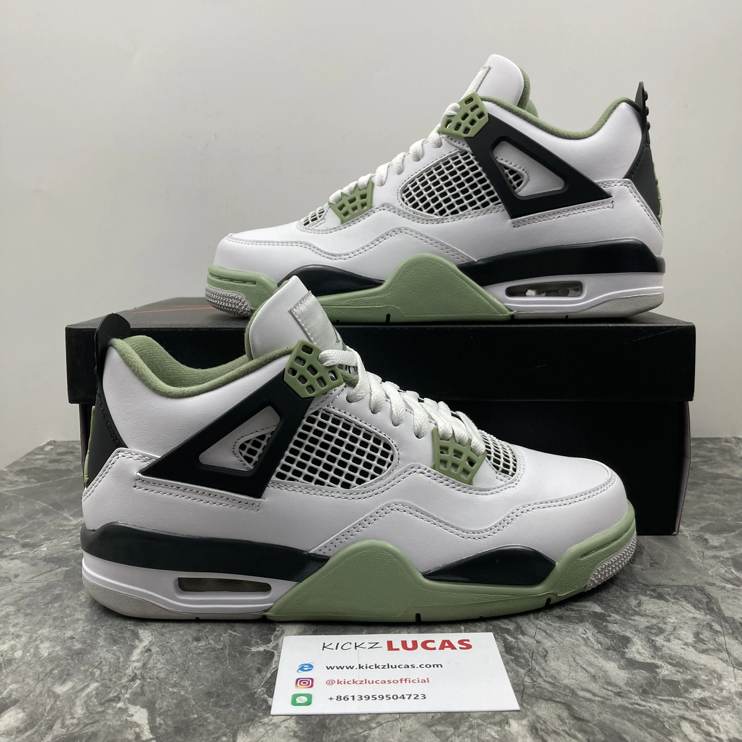 Snug Air Jordan 4 WMNS Seafoam AQ9129- 1975