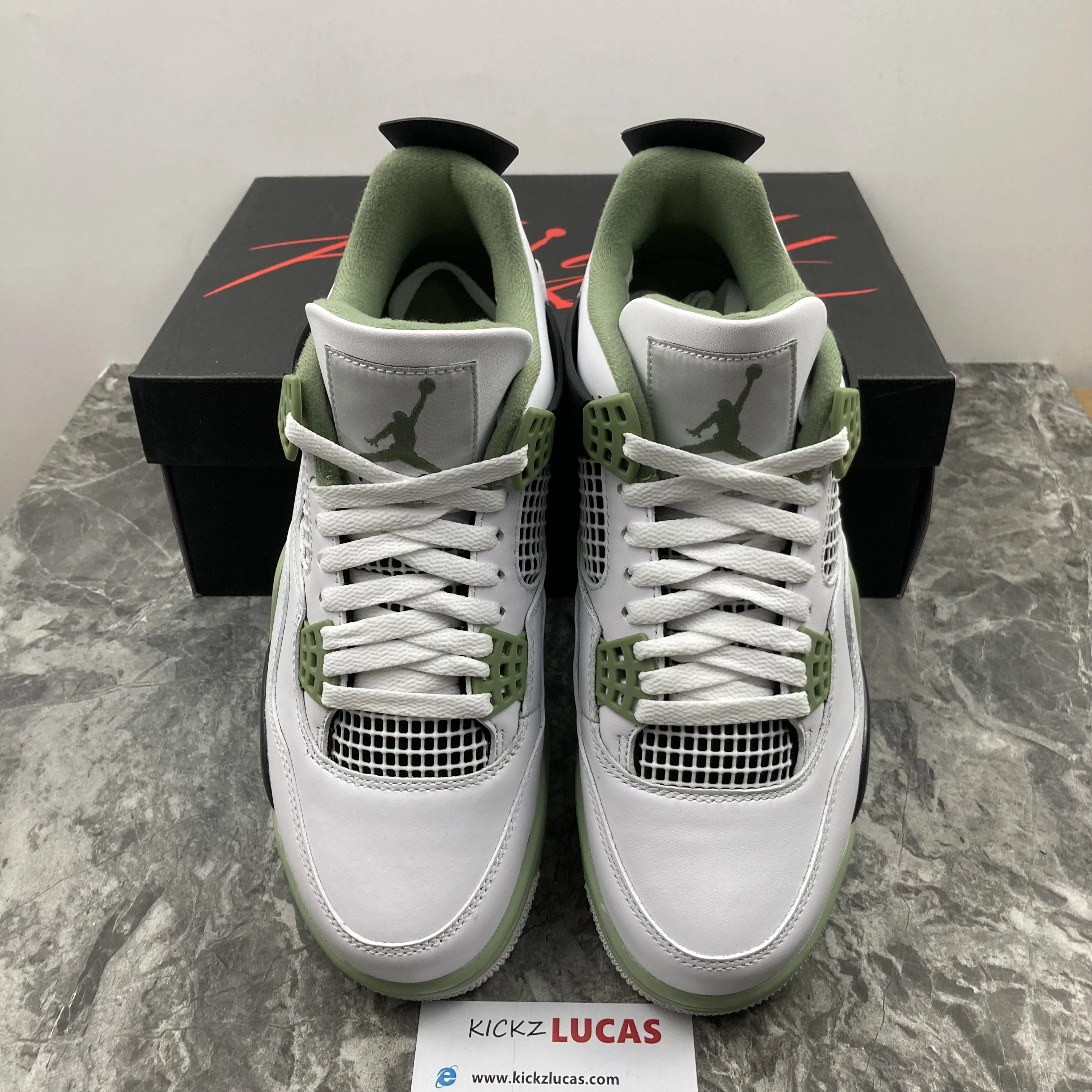 Snug Air Jordan 4 WMNS Seafoam AQ9129- 1975