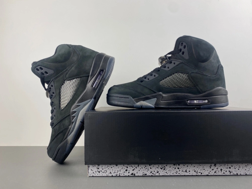 Air Jordan 5 Retro Black Cat FZ2239- Breathable 2038