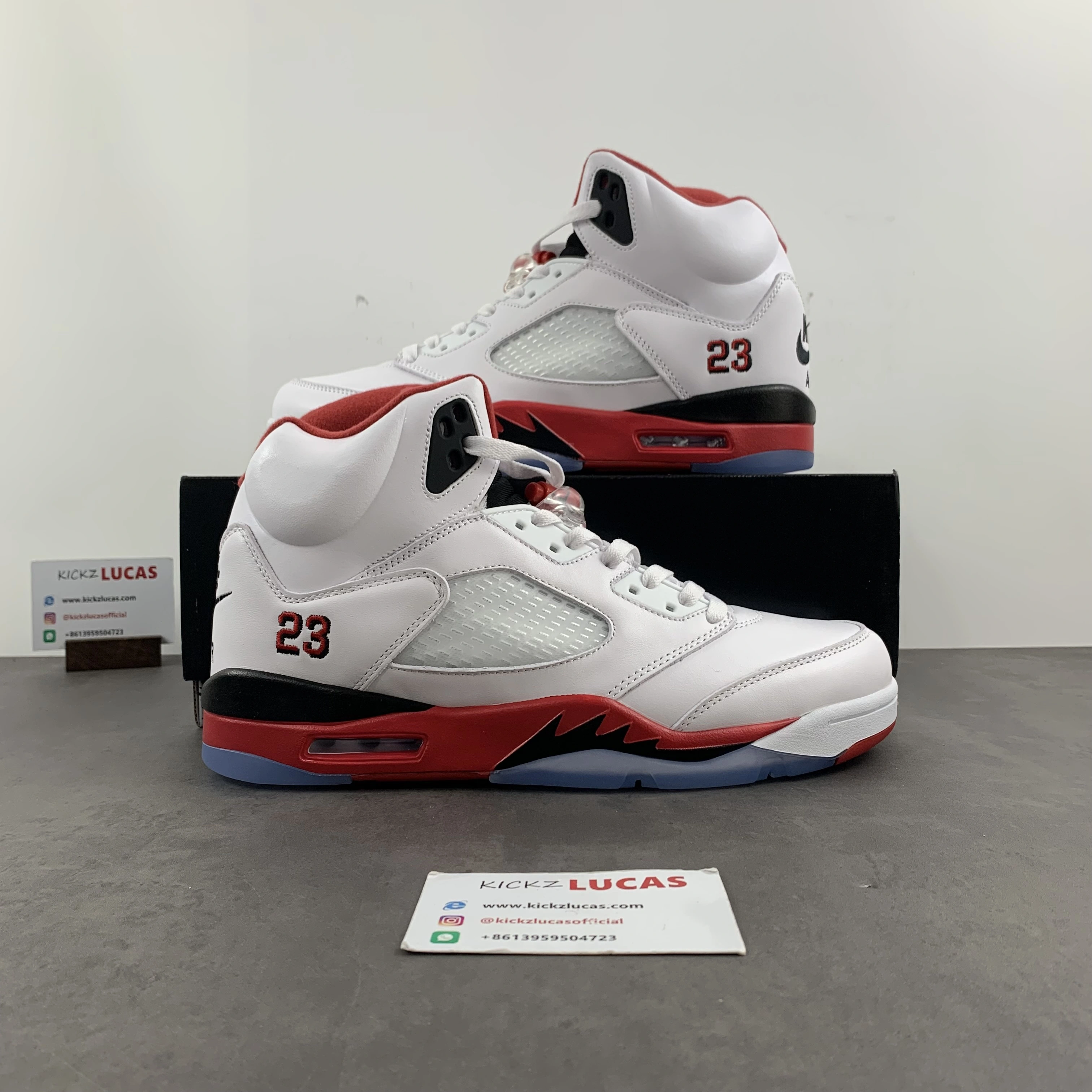 SportInspired Air Jordan 5 Retro Fire Red Black Tongue 136027- 2052