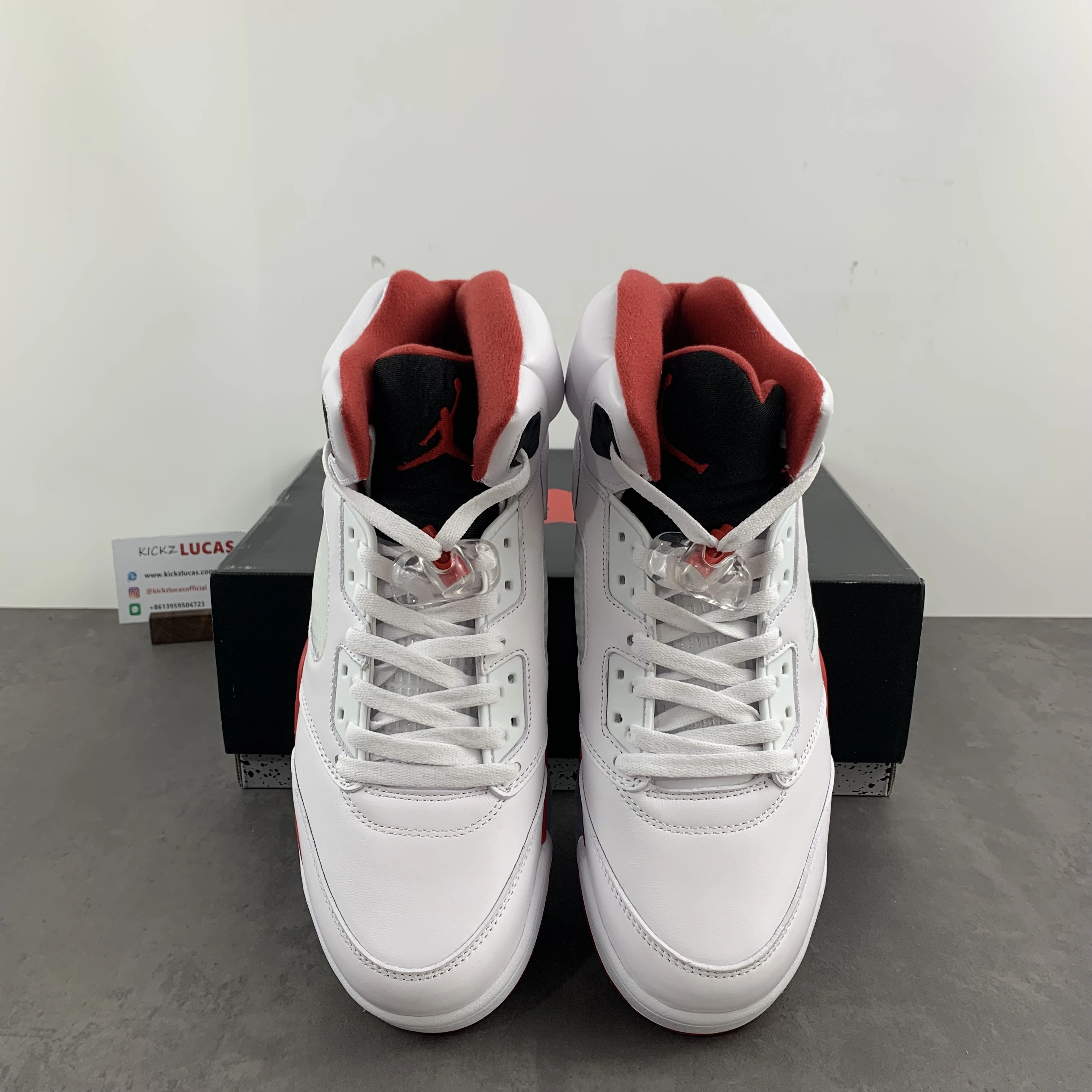 SportInspired Air Jordan 5 Retro Fire Red Black Tongue 136027- 2052