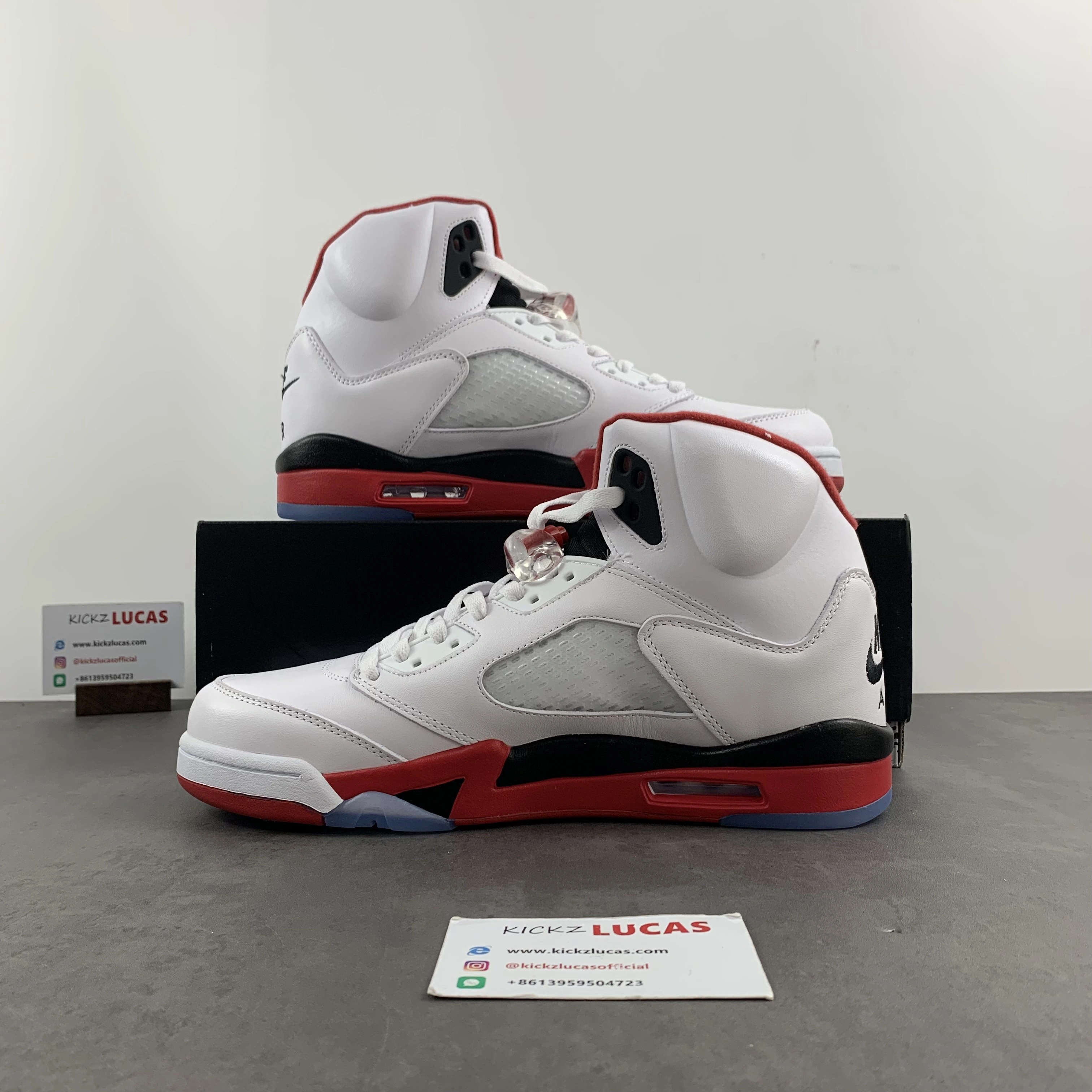 SportInspired Air Jordan 5 Retro Fire Red Black Tongue 136027- 2052
