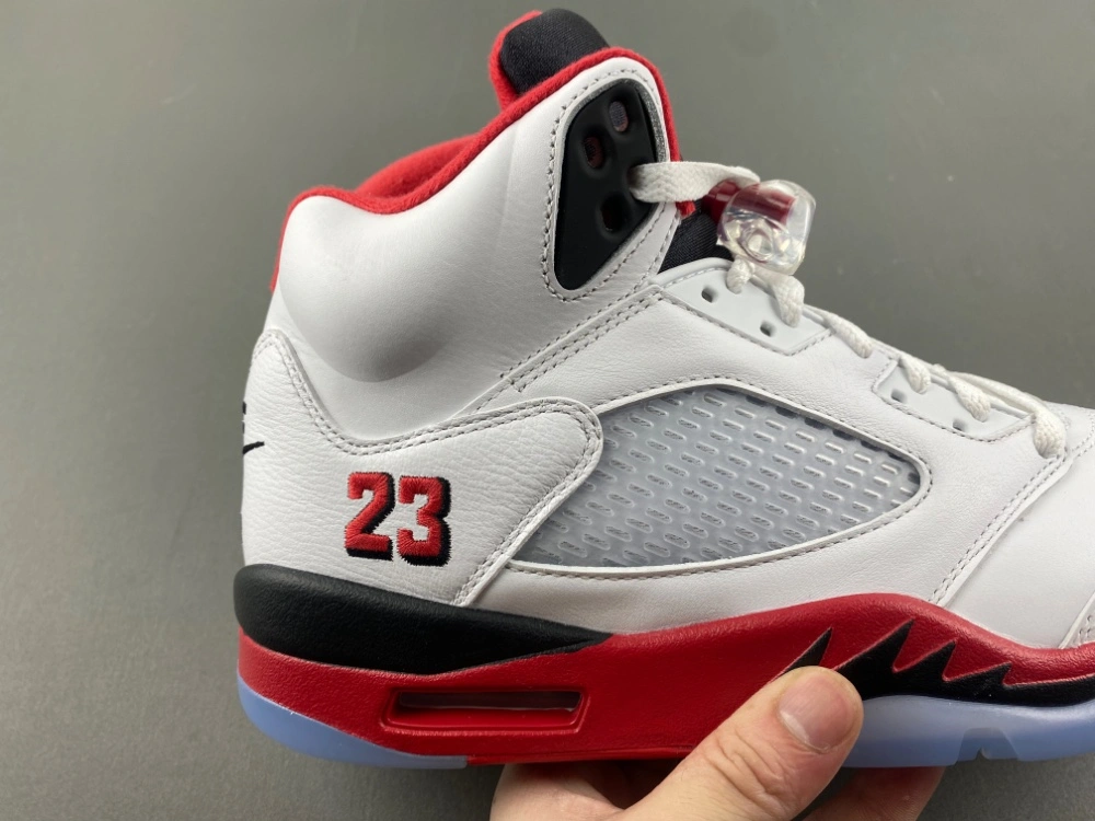 SoftTouch Air Jordan 5 Retro Fire Red Black Tongue HQ7978- 2048