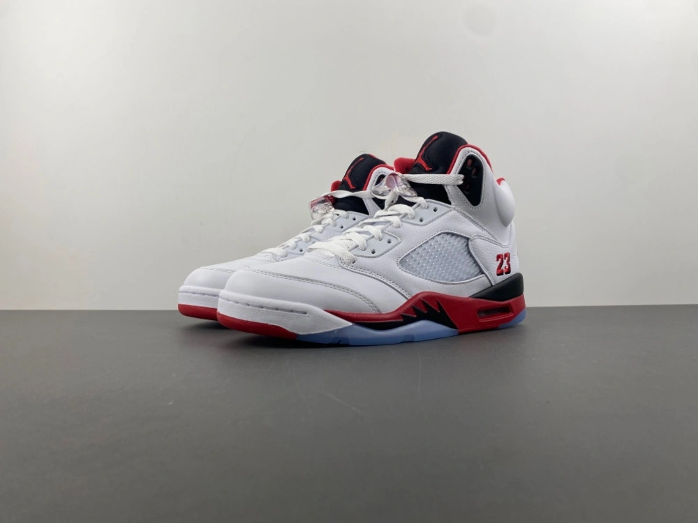 SoftTouch Air Jordan 5 Retro Fire Red Black Tongue HQ7978- 2048