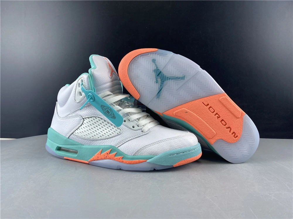 Air Jordan 5 Retro Light Aqua 440892- Attractive 2088