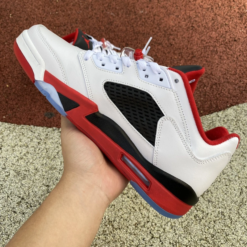 Lightweight Air Jordan 5 Retro Low Fire Red 819171- 2060