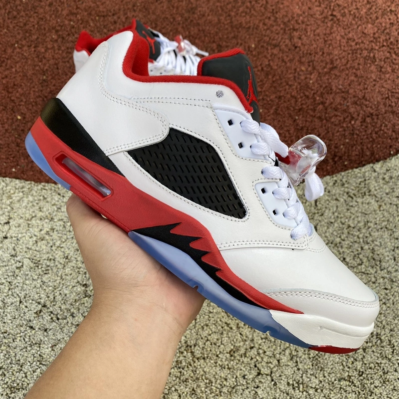 Lightweight Air Jordan 5 Retro Low Fire Red 819171- 2060