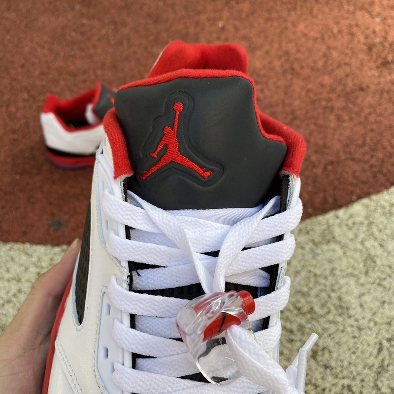 Lightweight Air Jordan 5 Retro Low Fire Red 819171- 2060